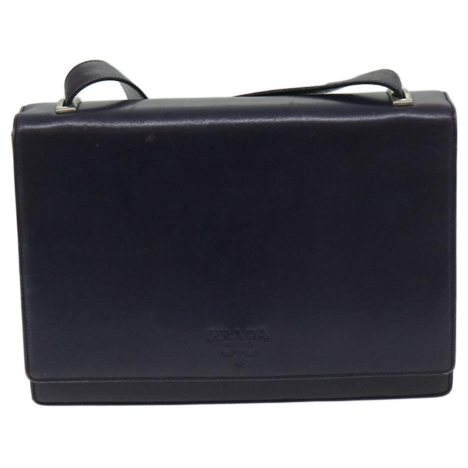 Prada Diagramme Shoulder Bag Black Leather ref.1588047 Joli Closet