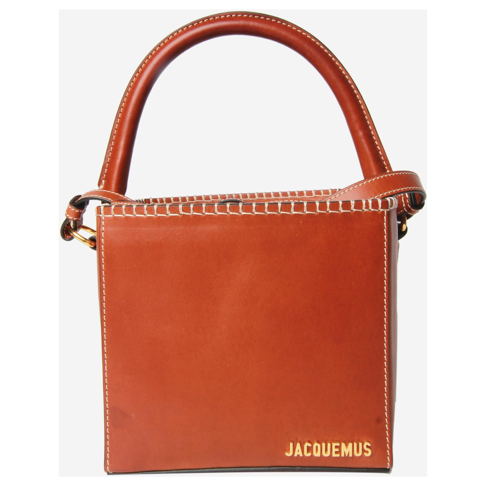 Jacquemus Brown Le Seau Carré bucket bag Leather