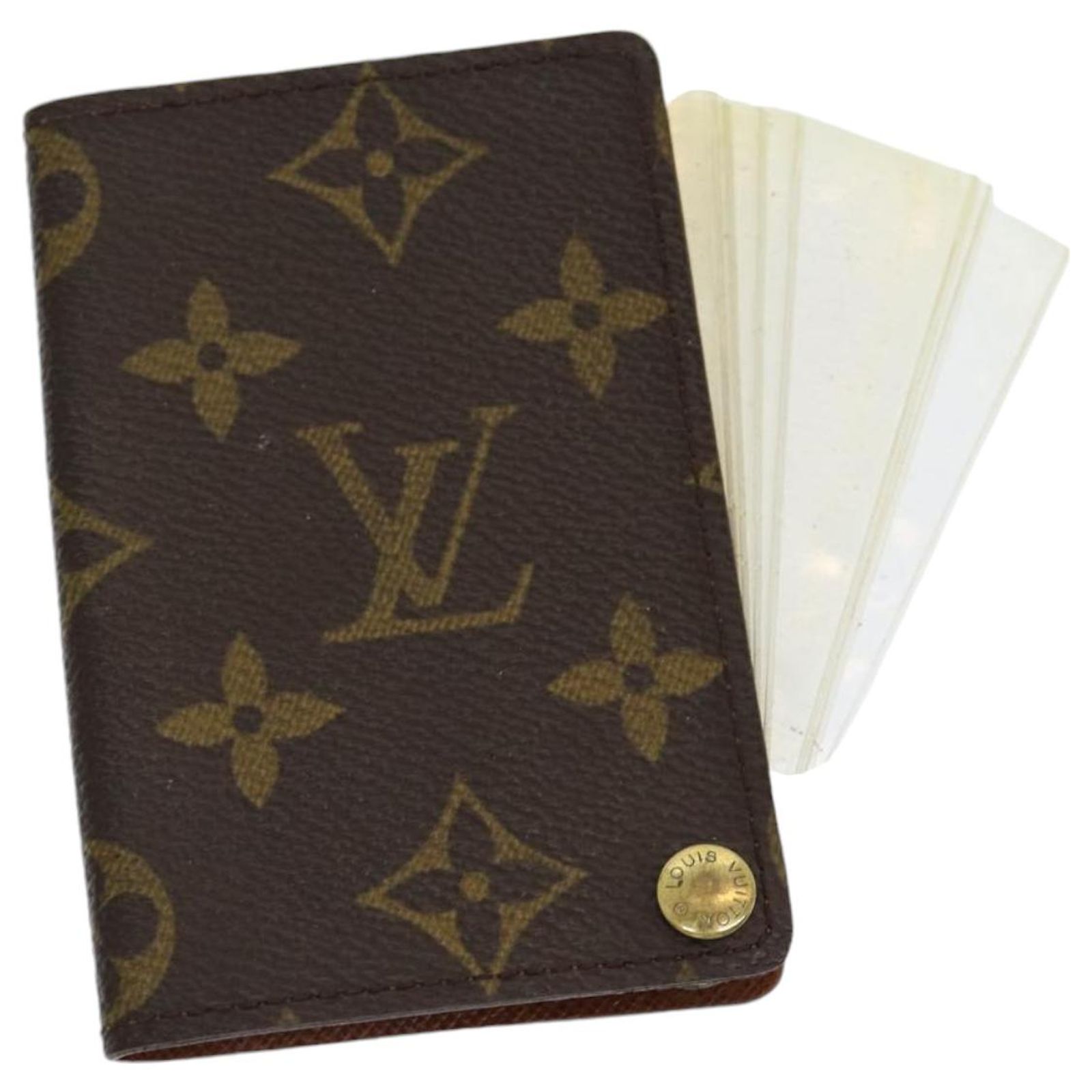 LOUIS VUITTON Monogram Porte Cartes Credit Pression Case M60937 LV