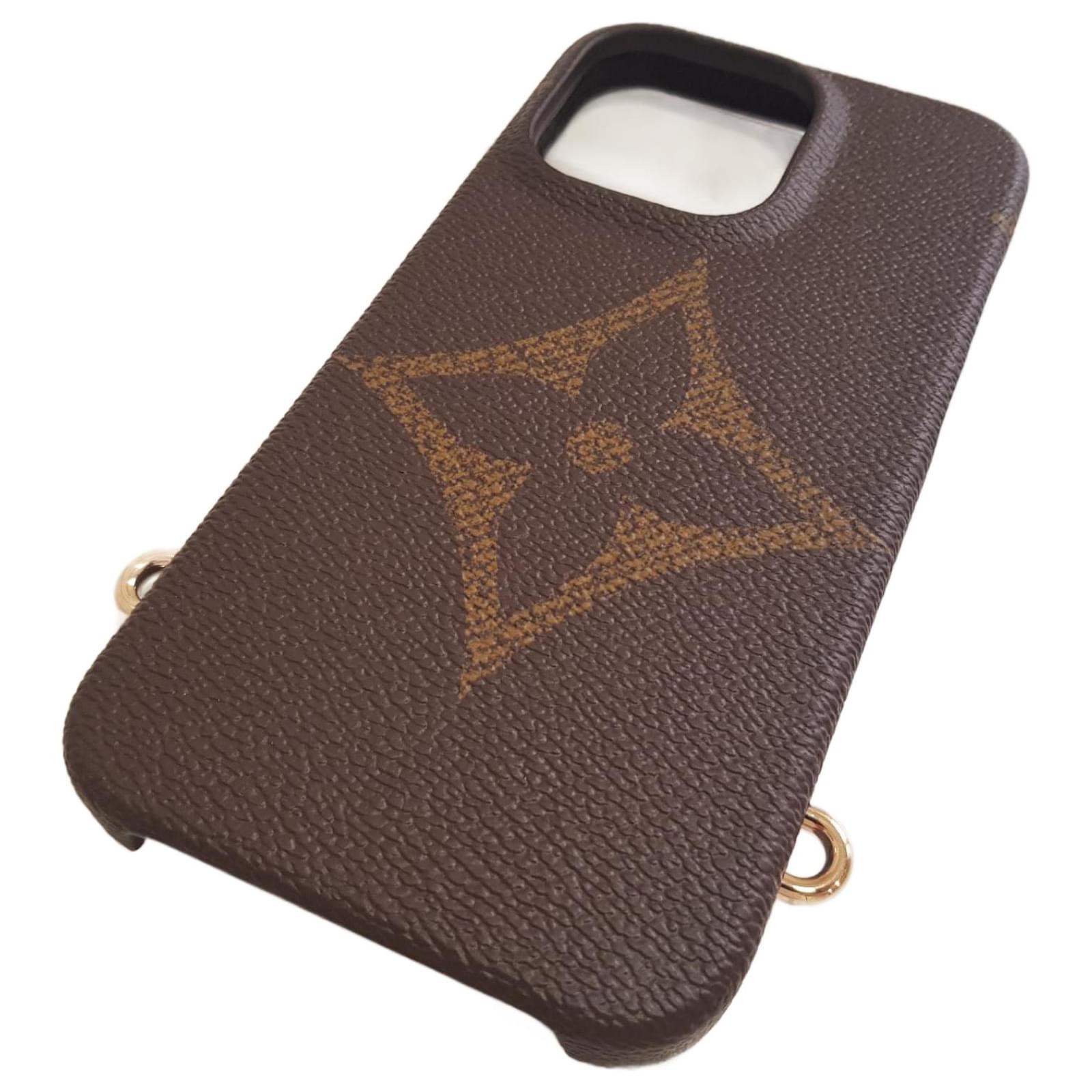 LOUIS VUITTON monogram case Iphone 13 Pro Brown Black ref.1589094