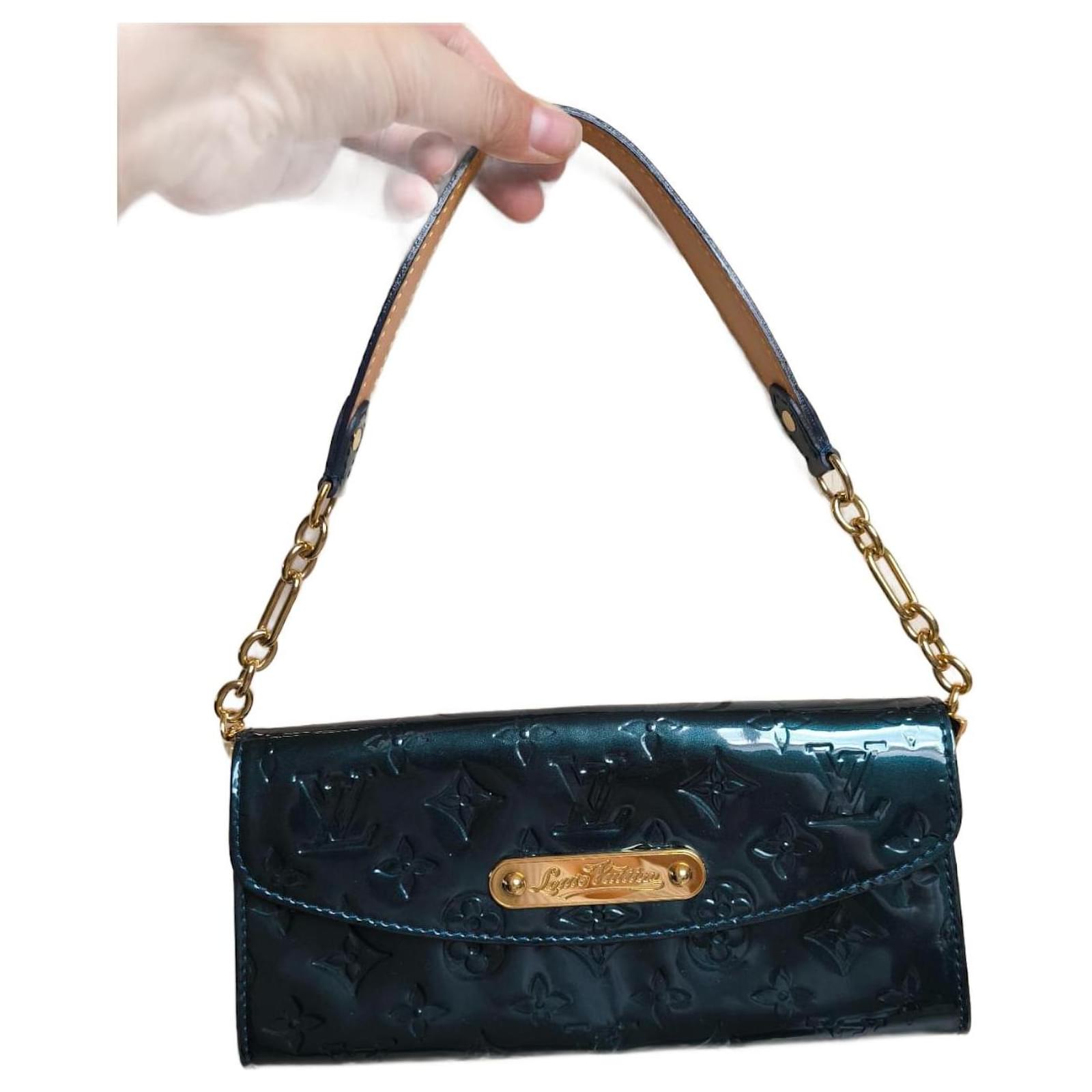 Louis Vuitton Sunset boulevard patent leather handbag Dark blue