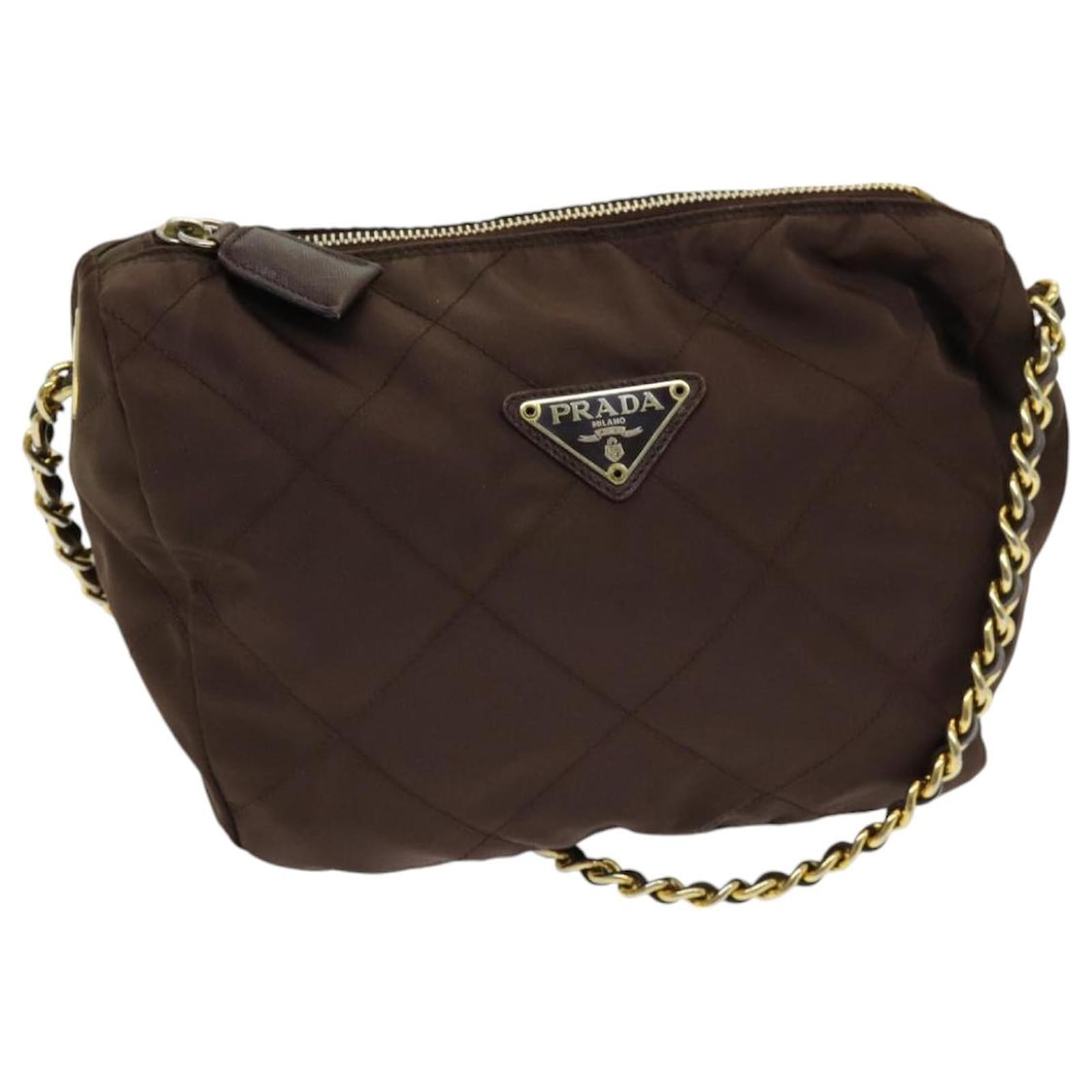 Prada nylon chain shoulder bag hotsell