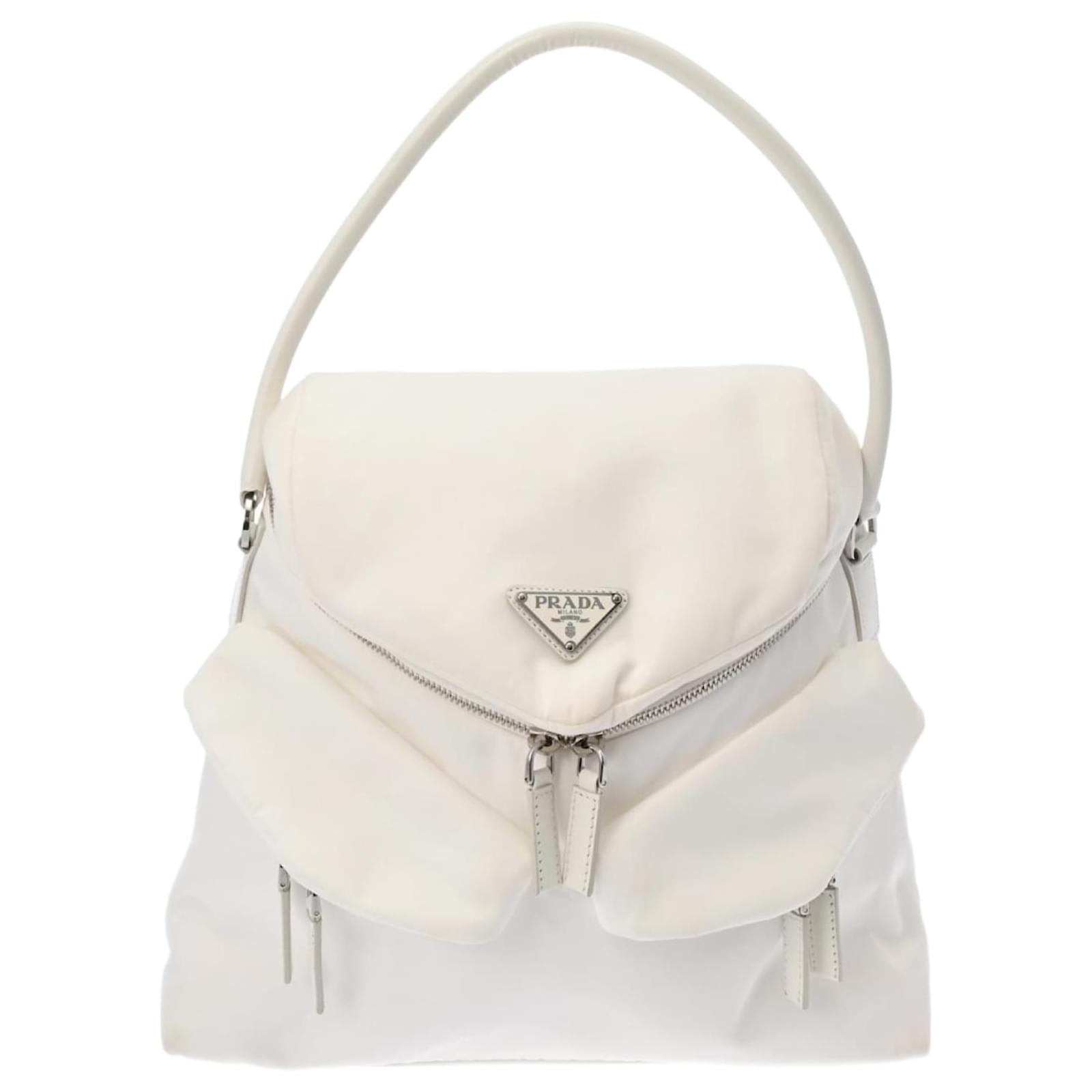 Prada backpack white sale