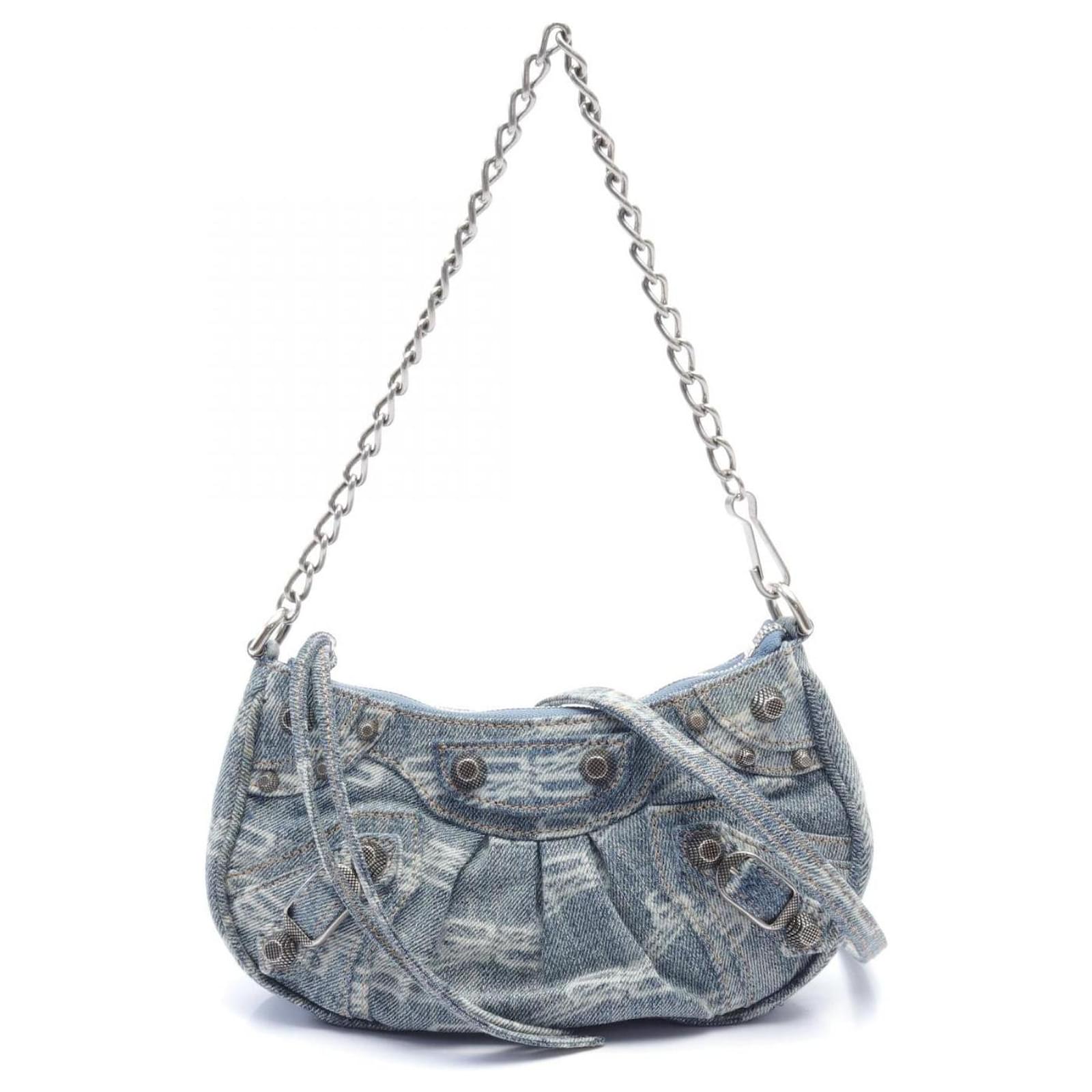 Bolso Mini Balenciaga LE CAGOLE de Denim Azul Juan