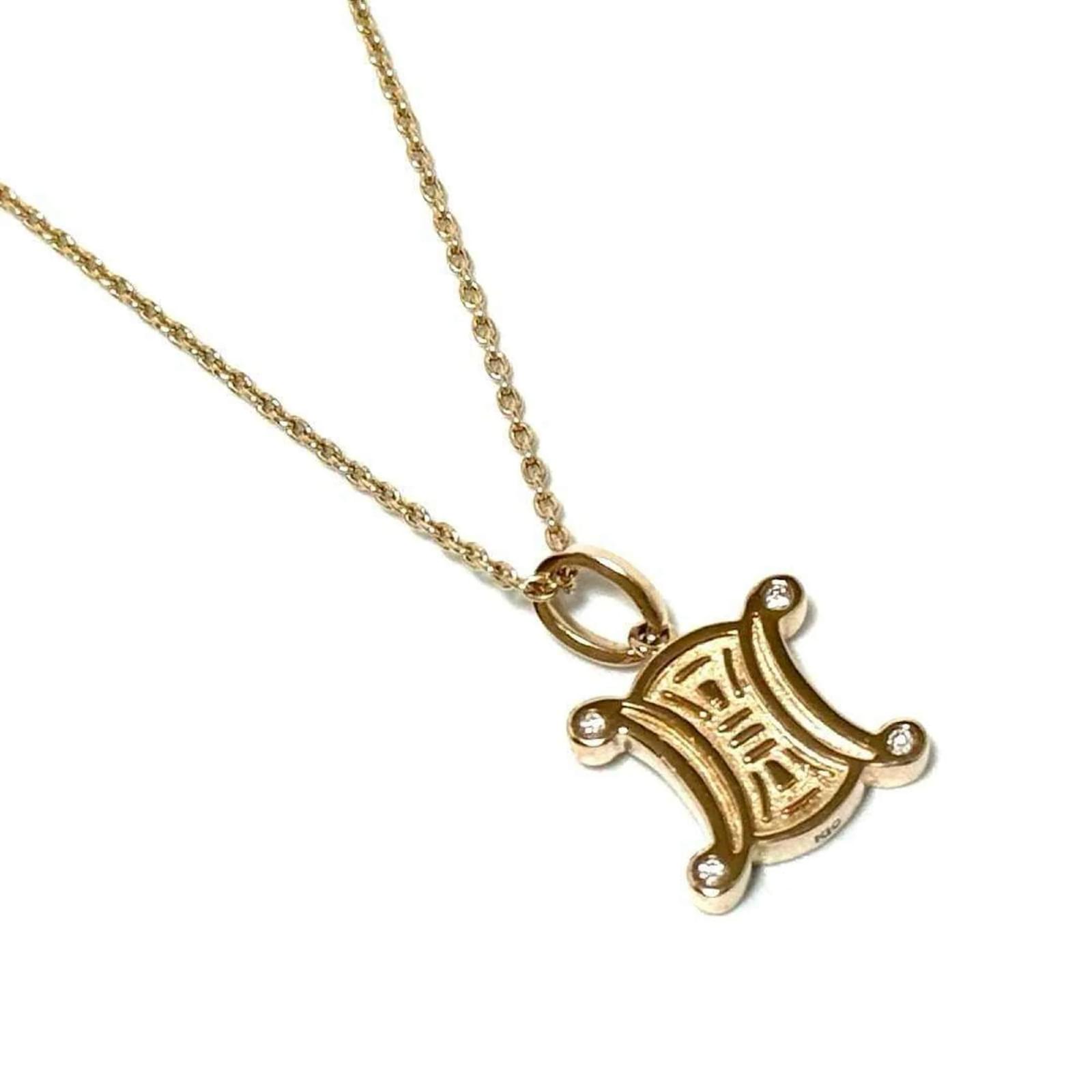 Céline CELINE Women's Necklace Pendant K10 Pink Gold