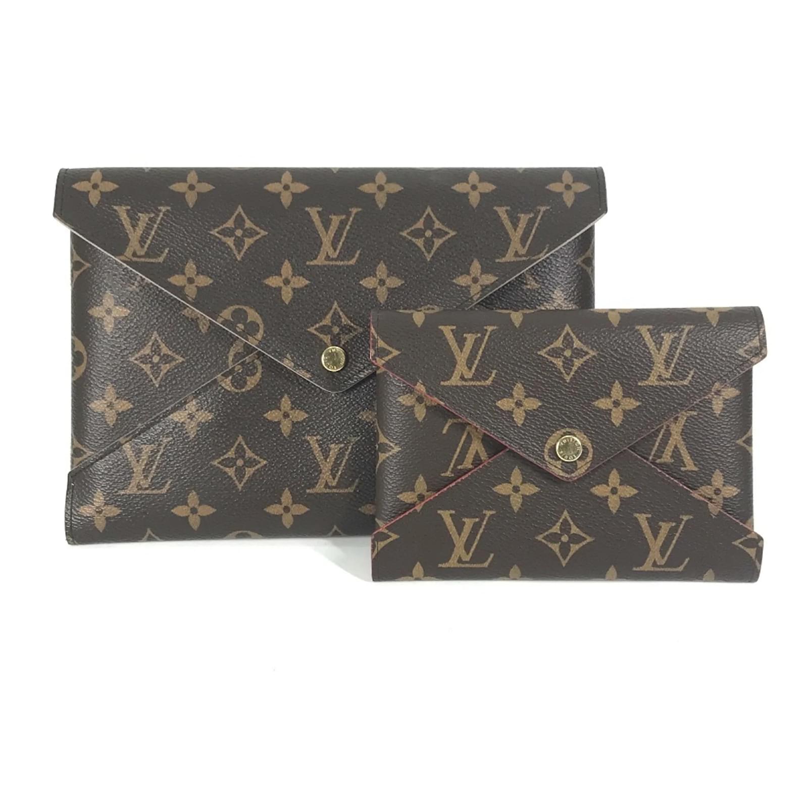 Louis Vuitton Monogram Pochette Kirigami Clutch Tasche Braun Lackleder Leinwand ref.1594394 Joli Closet