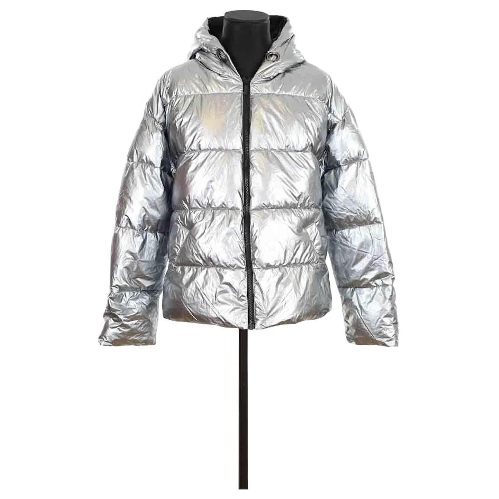 Autre Marque Chaqueta de plumas Plata Poliamida Joli