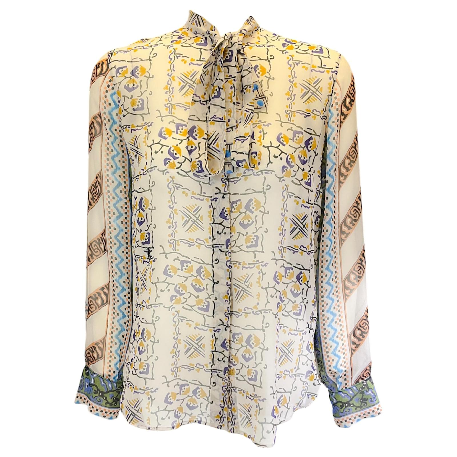【Christian Dior】 sheer highneck blouse Christian Dior】 sheer highneck blouse