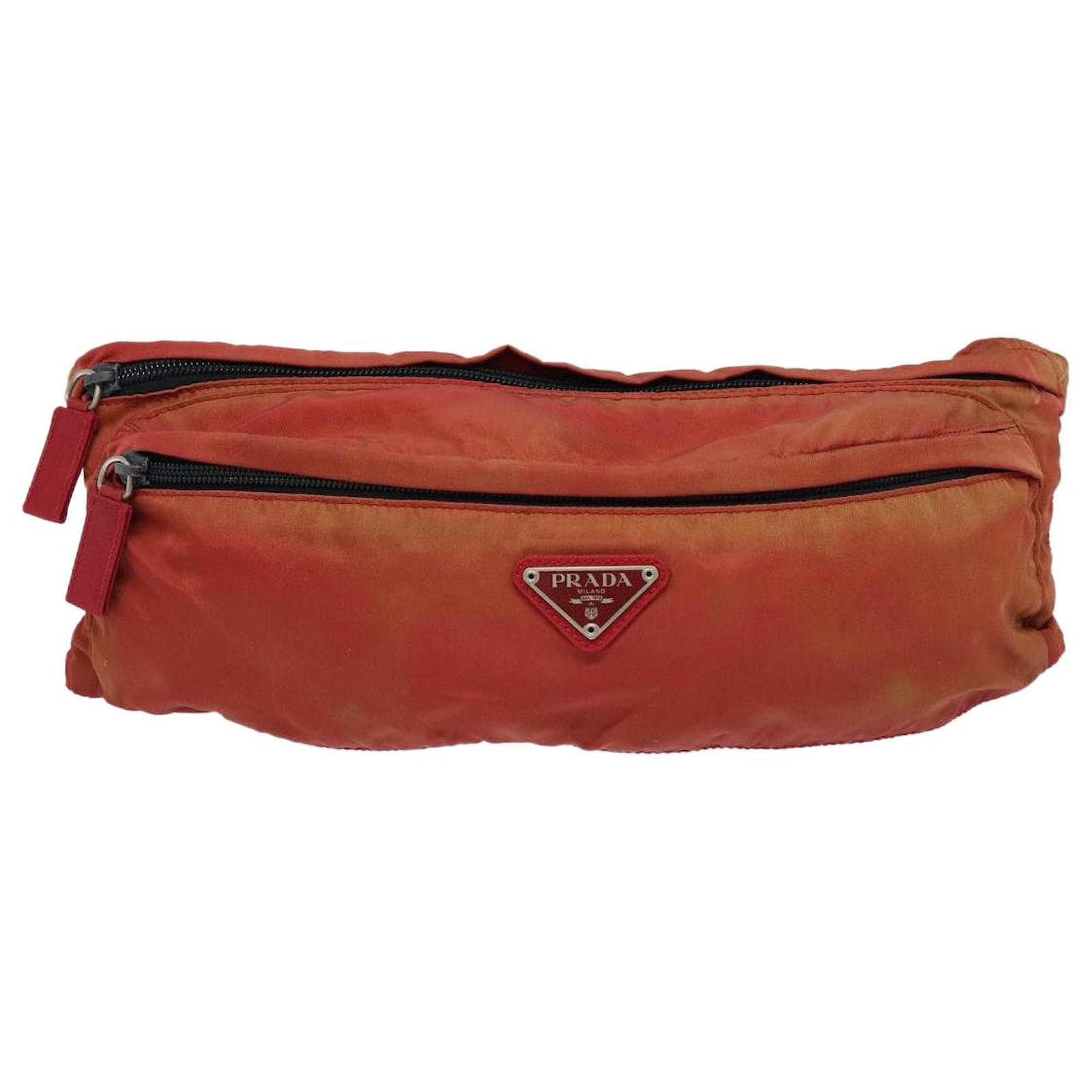 Prada red nylon waist outlet bum bag