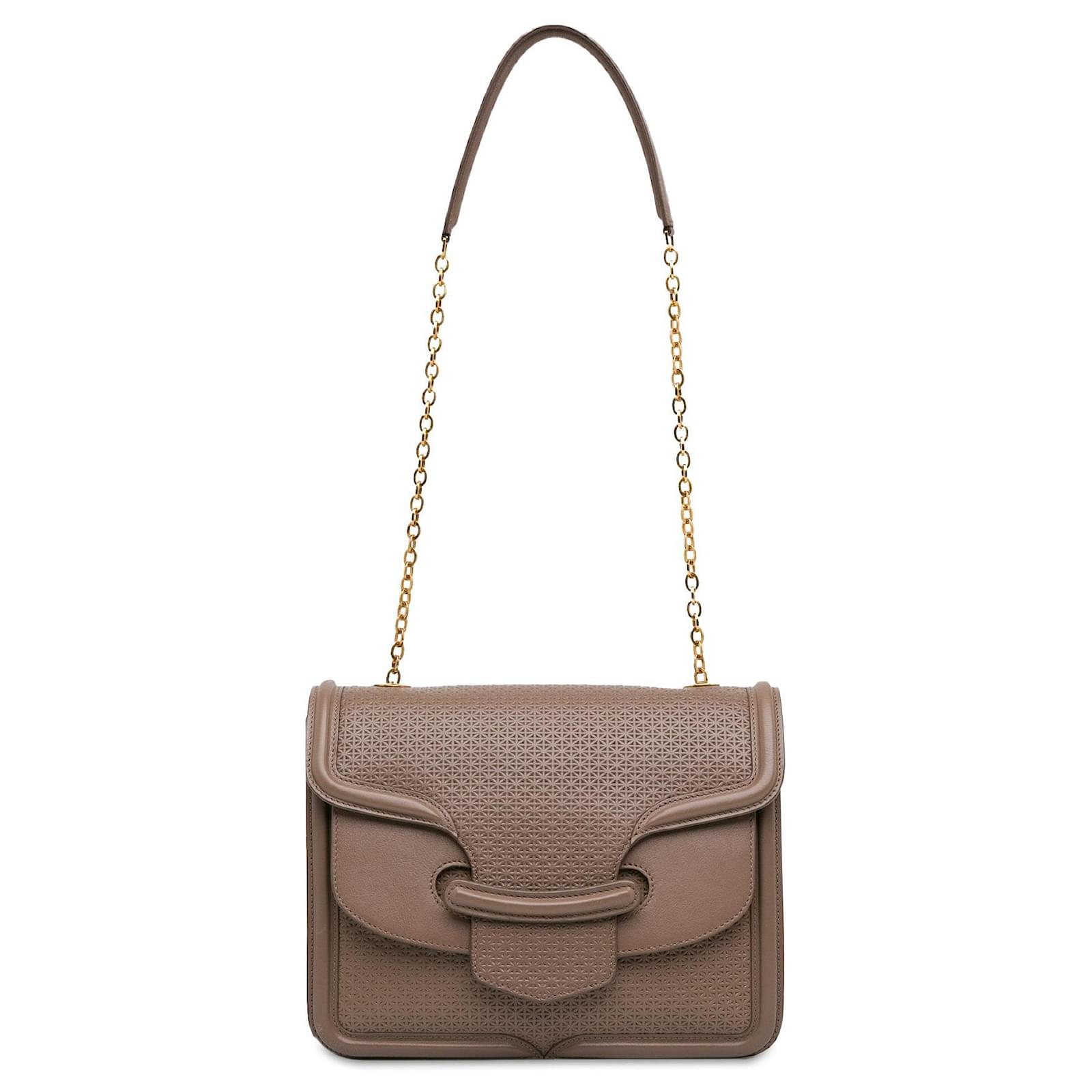 Sac a epaule Heroine en cuir texture marron Alexander McQueen ref.1597539 Joli Closet