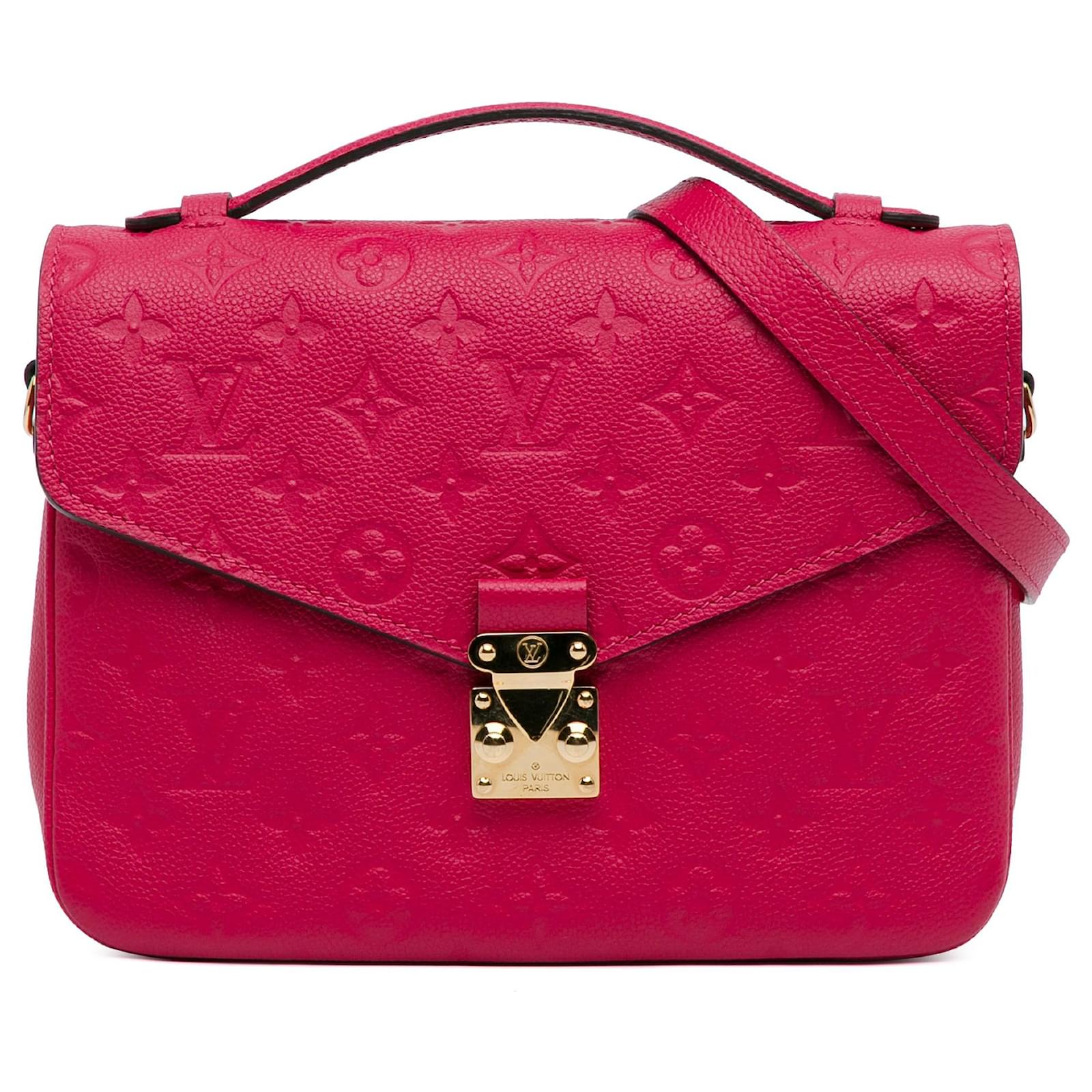 Pink Louis Vuitton Monogram Empreinte Pochette Metis Satchel