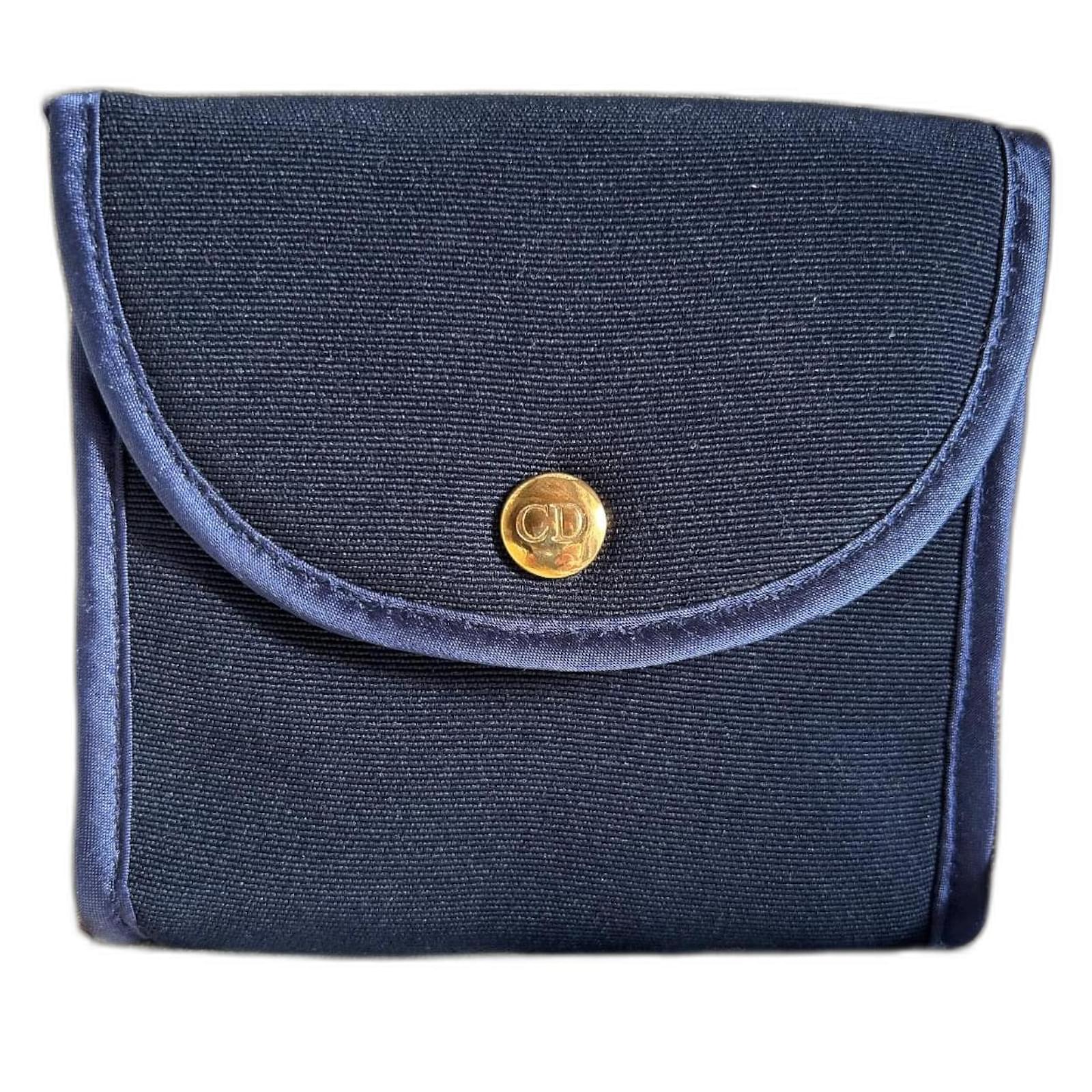 Pochette dior Tissu Bleu Marine ref.1597658 Joli Closet