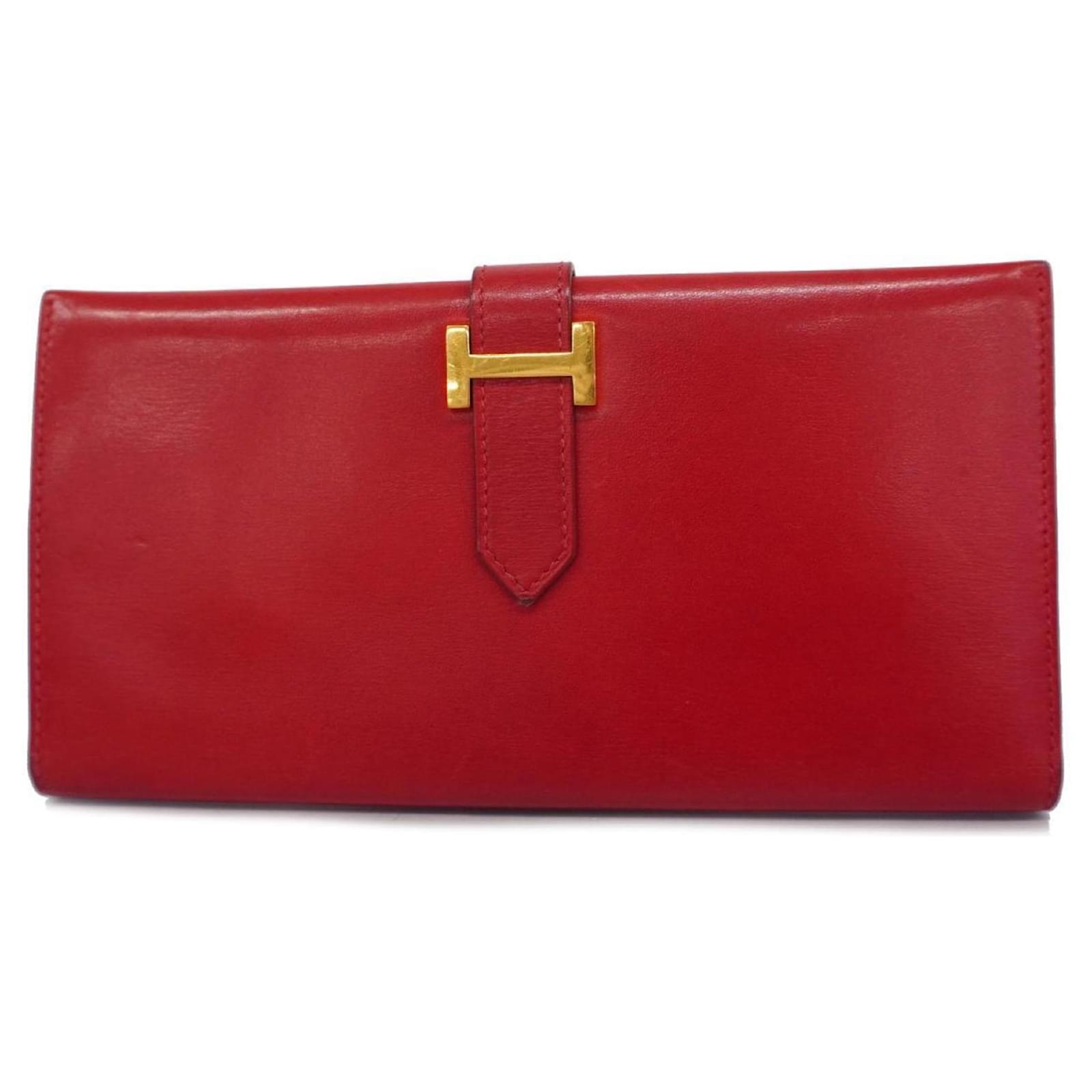 Cartera Stamp Carteras Color Rojo Carteras Hermès Rojo De En Cuero