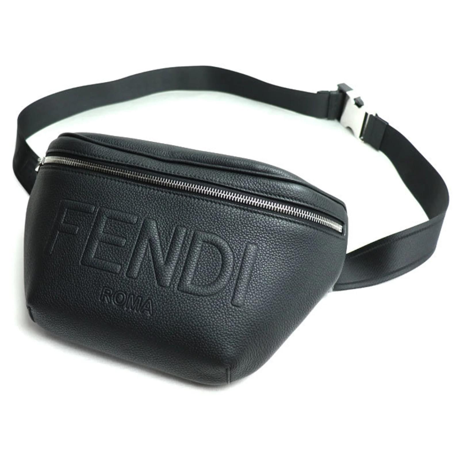 Sac ceinture diagonal Fendi Shadow Noir Joli Closet
