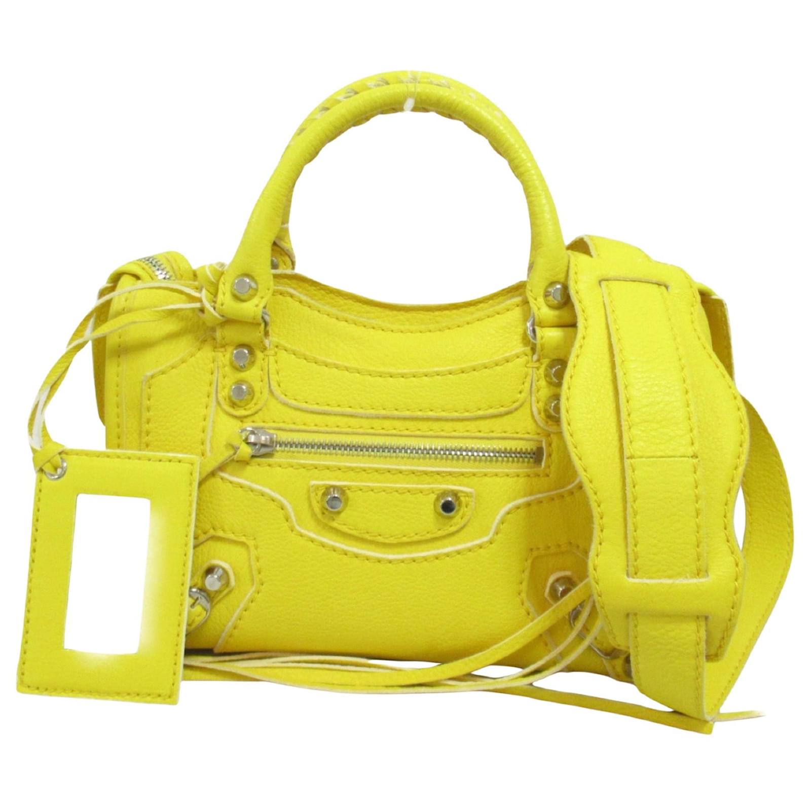 Balenciaga City Yellow Leather ref.1600202 - Joli Closet