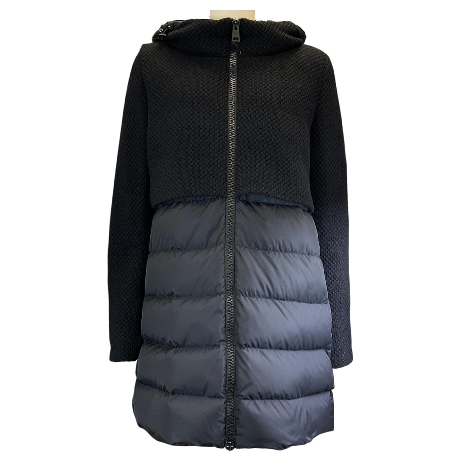 Herno Black 2022 Nylon Chamonix and Revival A-Shape Jacket Wool