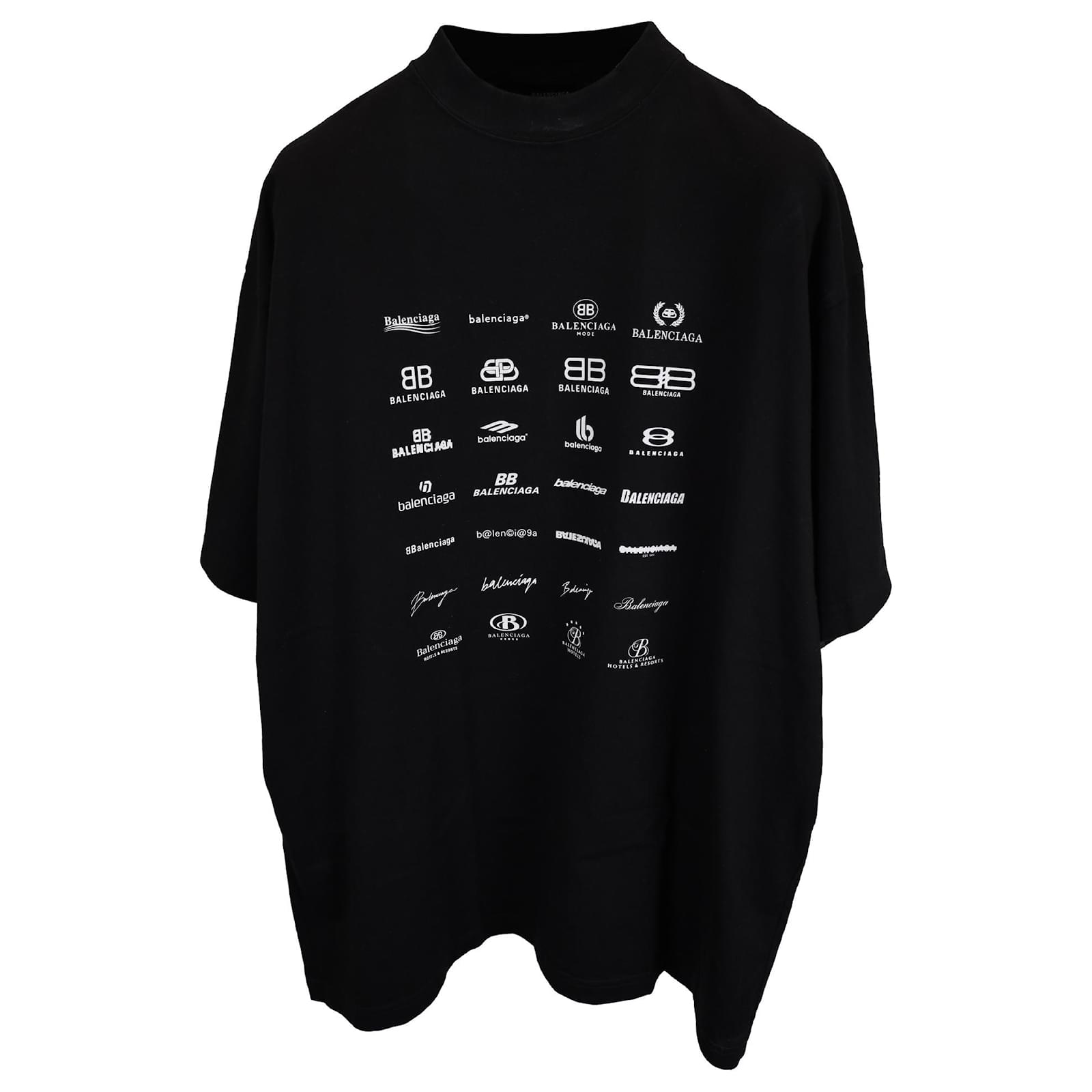 Balenciaga Archives Logo T-shirt in Black Cotton ref.1600774