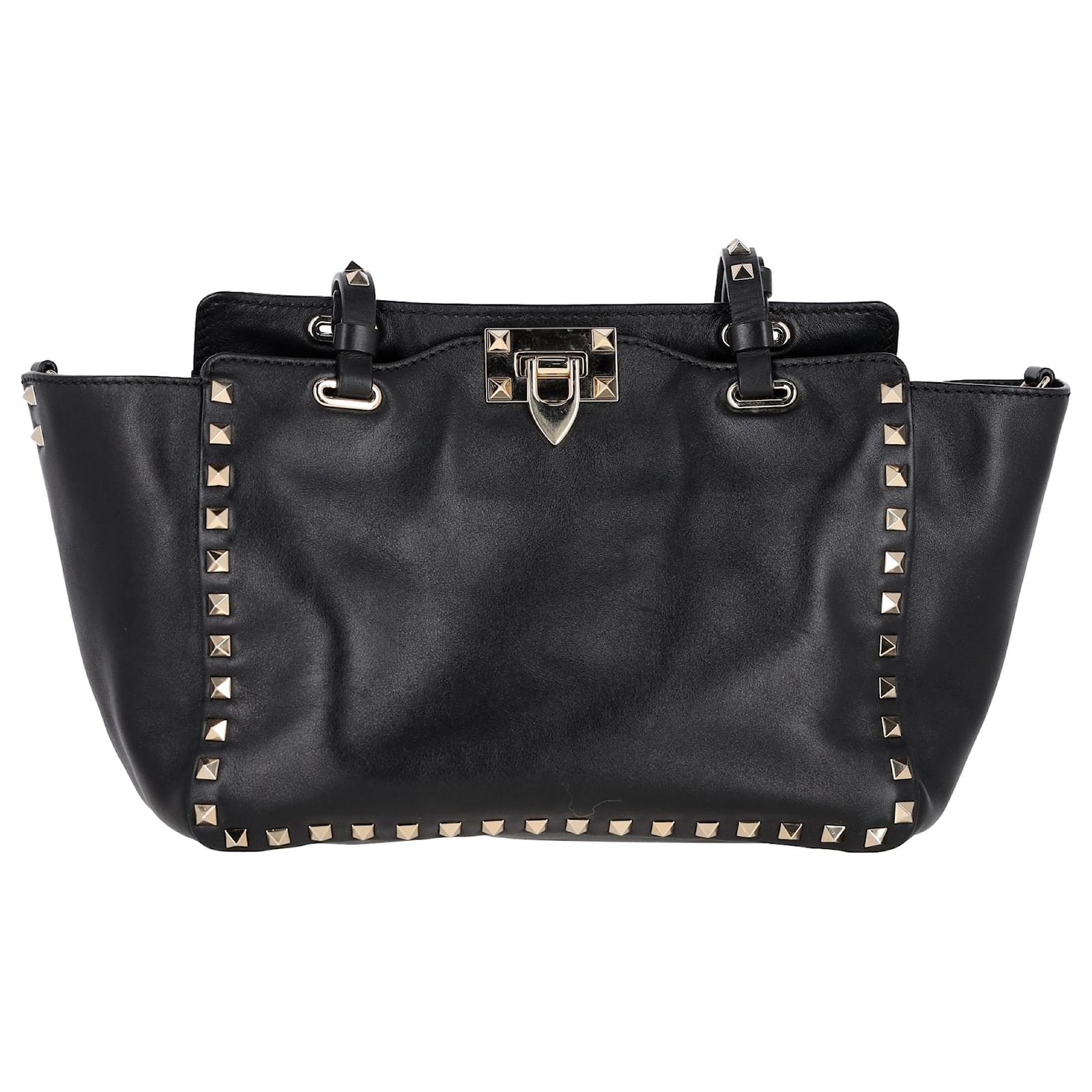【未使用品箱付き】VALENTINO Black Rockstud　Bag VALENTINO Garavani Box Rockstud Alcove Bag | COCOON