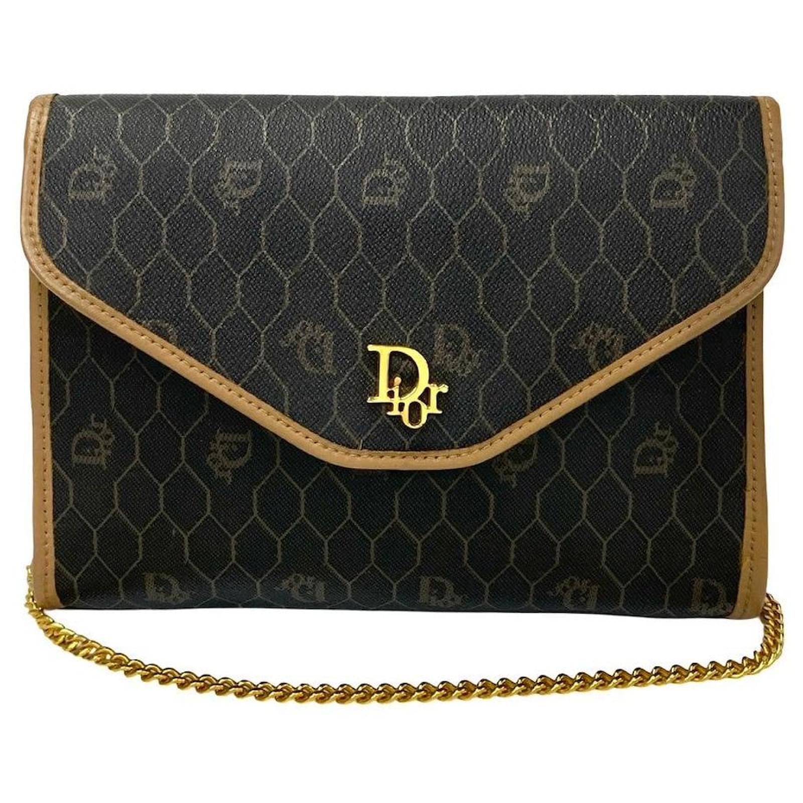 Christian Dior Dior Honeycomb Chain Shoulder Bag Leather