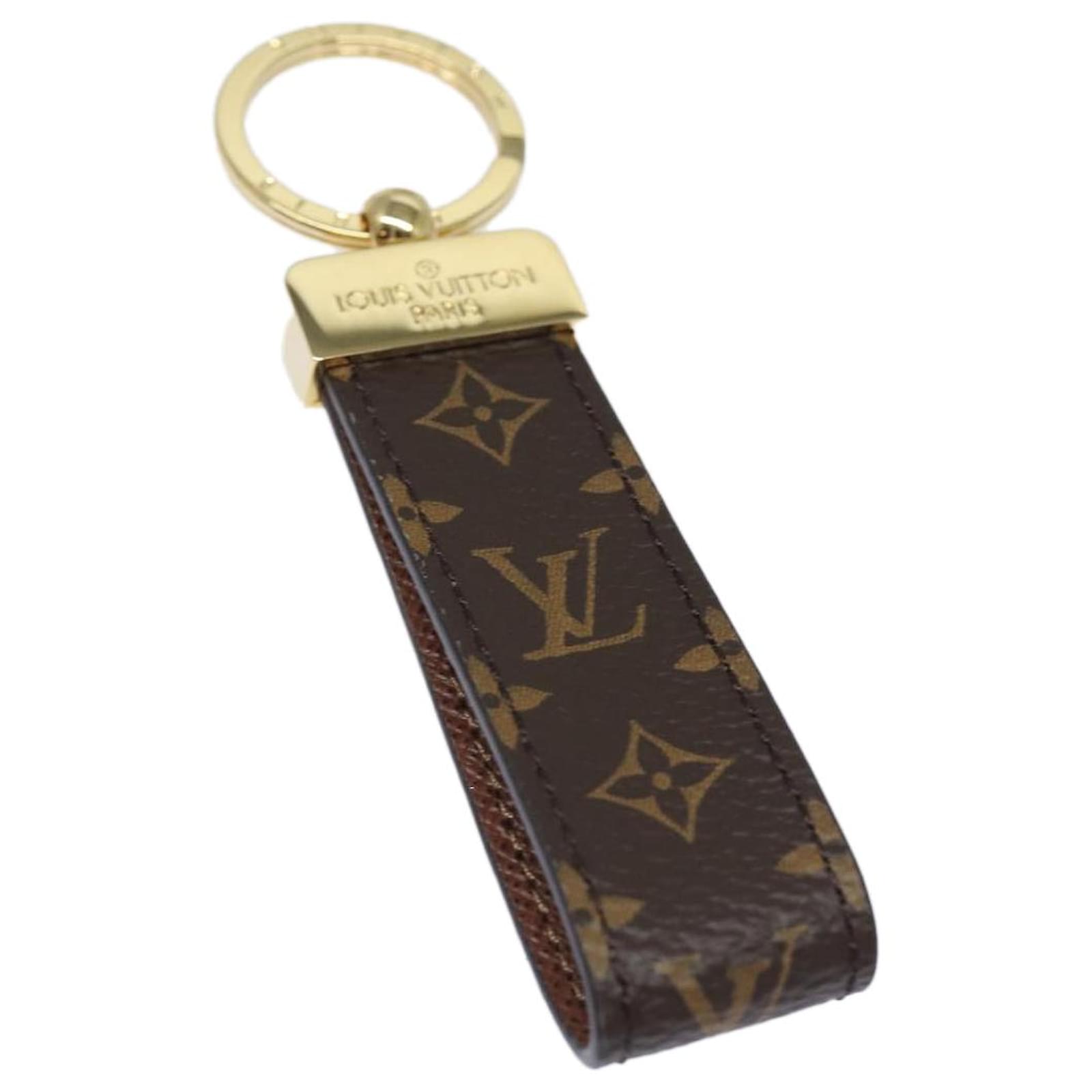 LOUIS VUITTON Monogram Porte Cles Dragonne Key Holder M65221 LV