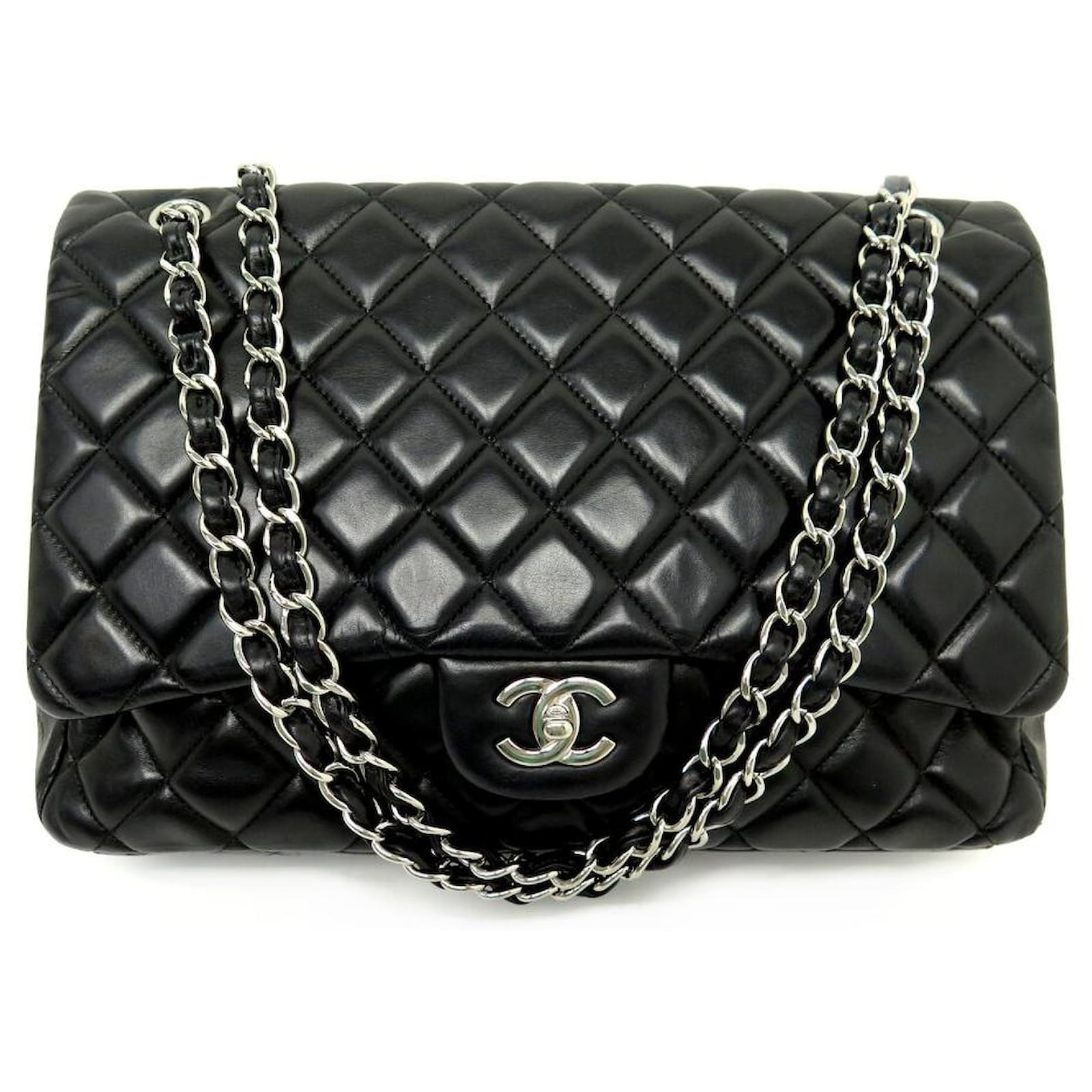 Chanel Maxi Klassische Chanel Tasche Schwarz CHANEL KLASSISCHE