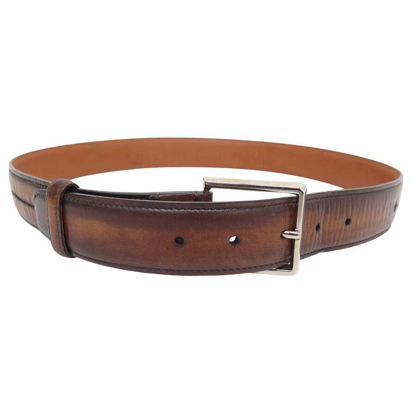 最長91cm 幅3.5cm ベルルッティ カリグラフィー メンズ レザーベルト