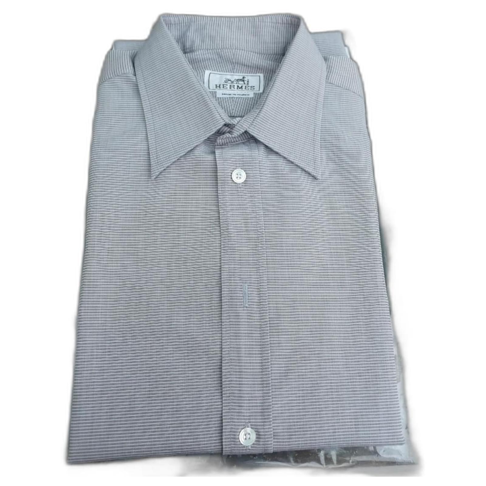 Camicia in cotone Hermes taglia 39 Grigio ref.1605413 Joli Closet