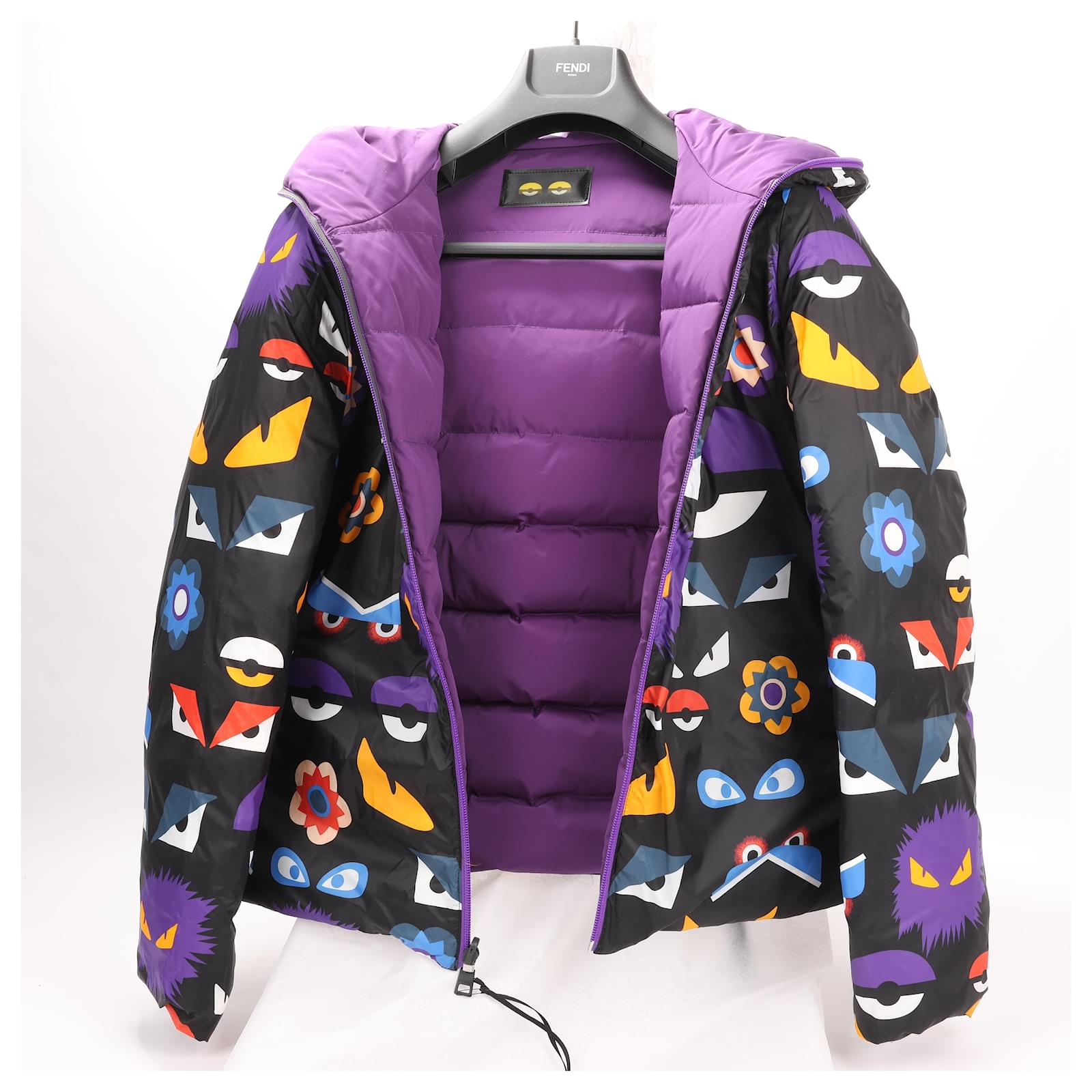 Fendi Purple Puffer Jacket Size 44