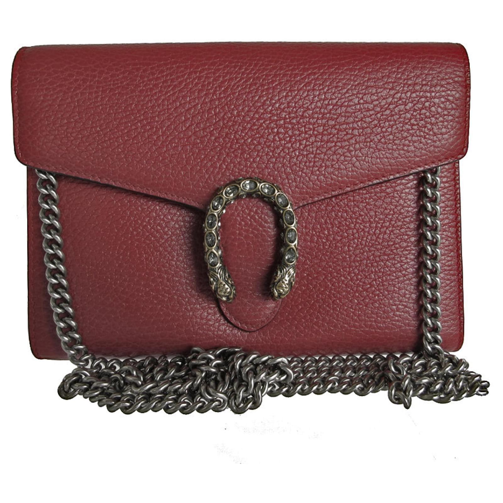 Gucci Dionysus Shoulder Bag Dark red Leather Metal ref.JC1606715