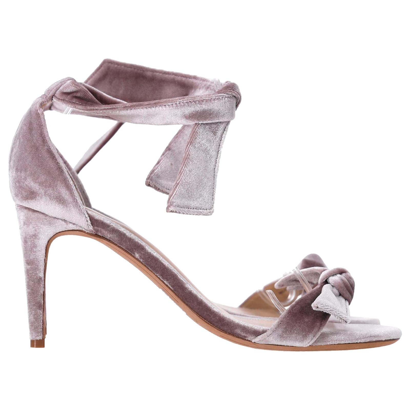 Clarita Bow Sandaletten von Alexandre Birman aus lila Samt