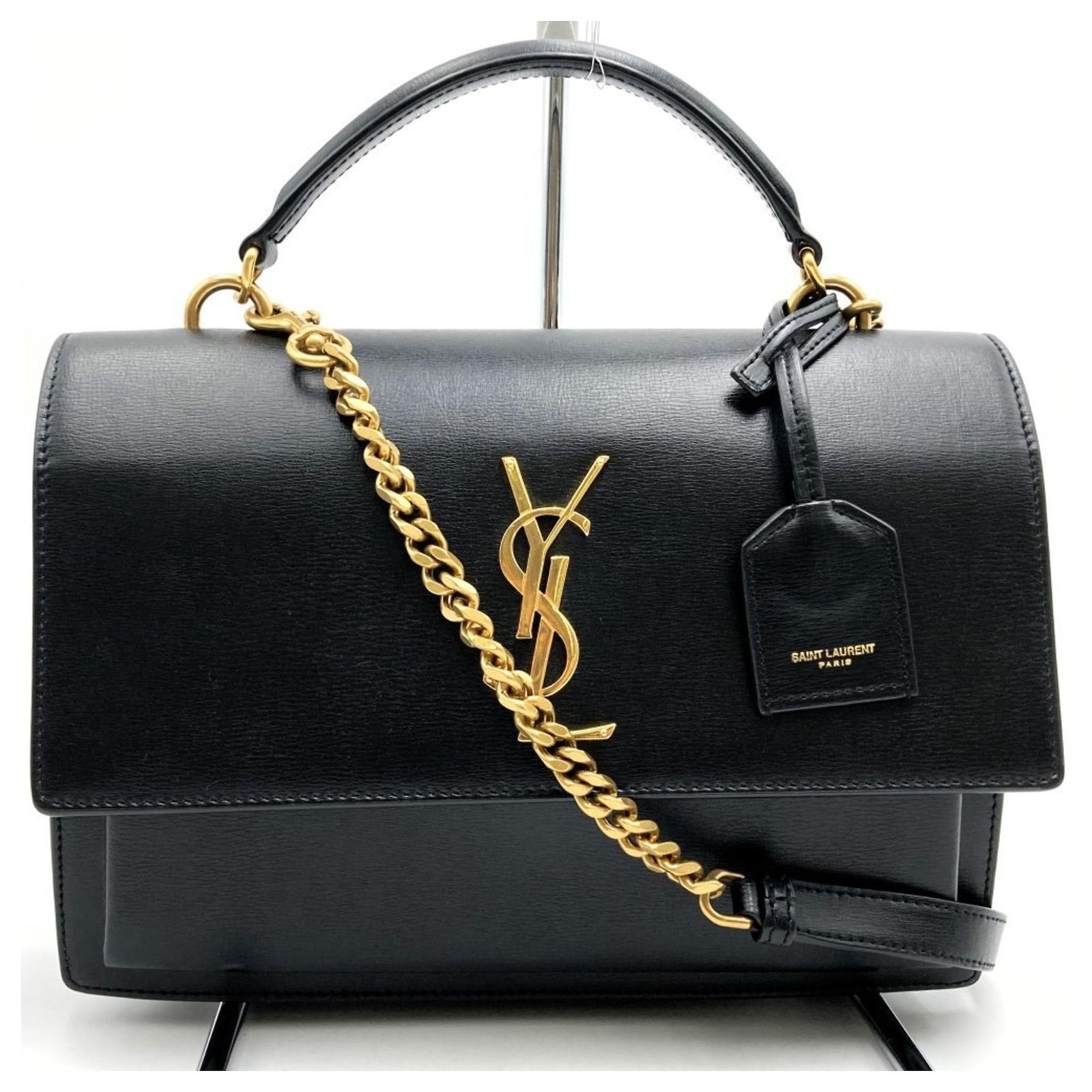 Ysl Bas Yves Saint Laurent Black Leather Shoulder Bag ref.1607638 - Joli Closet
