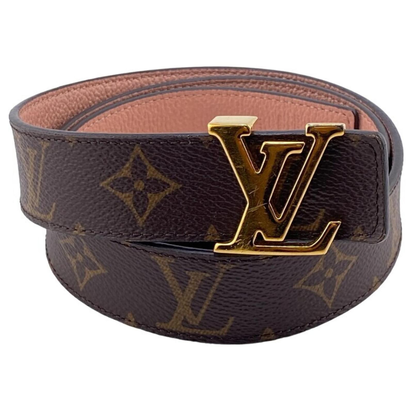 Louis Vuitton M0321 Santur LV Initial Monogram Belt Brown Pink ref
