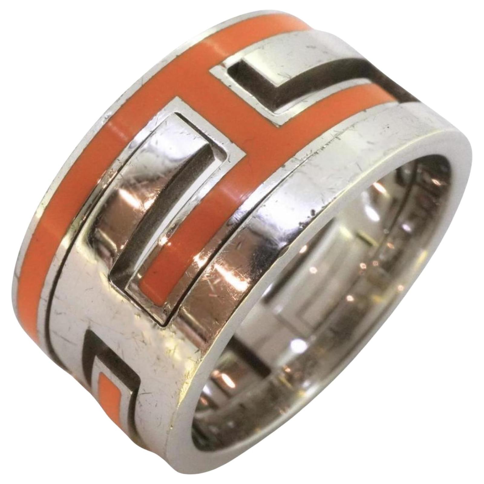 Ring Hermès Move H Silvery Silver ref.1608527 - Joli Closet