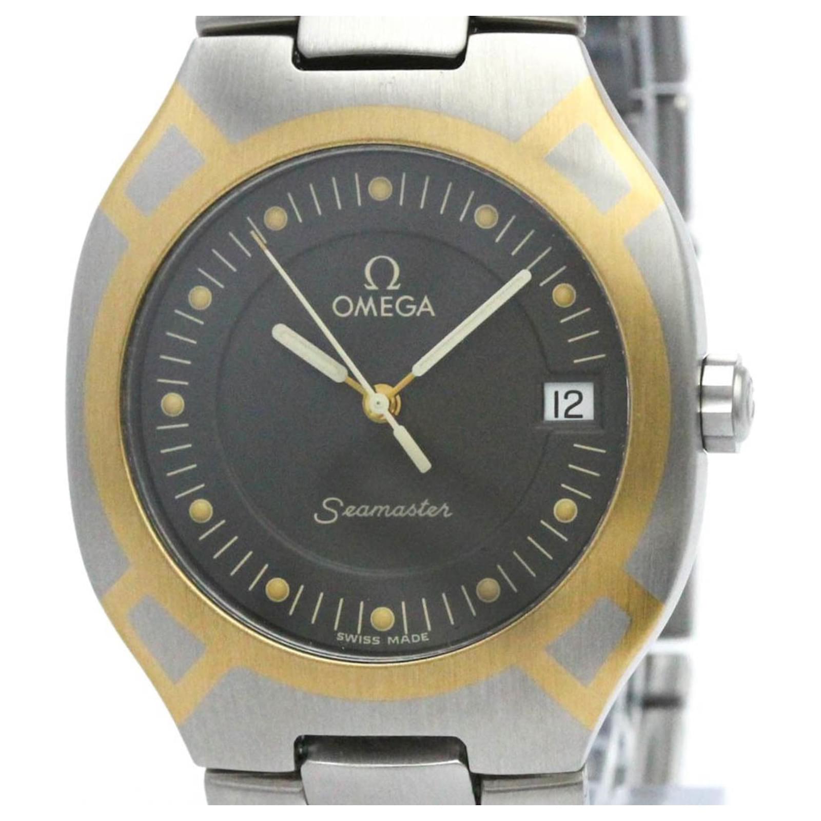 OMEGA Seamaster ポラリス シルバー/ゴールド Omega Seamaster Polaris 18K Gold Steel Men's Watch ref