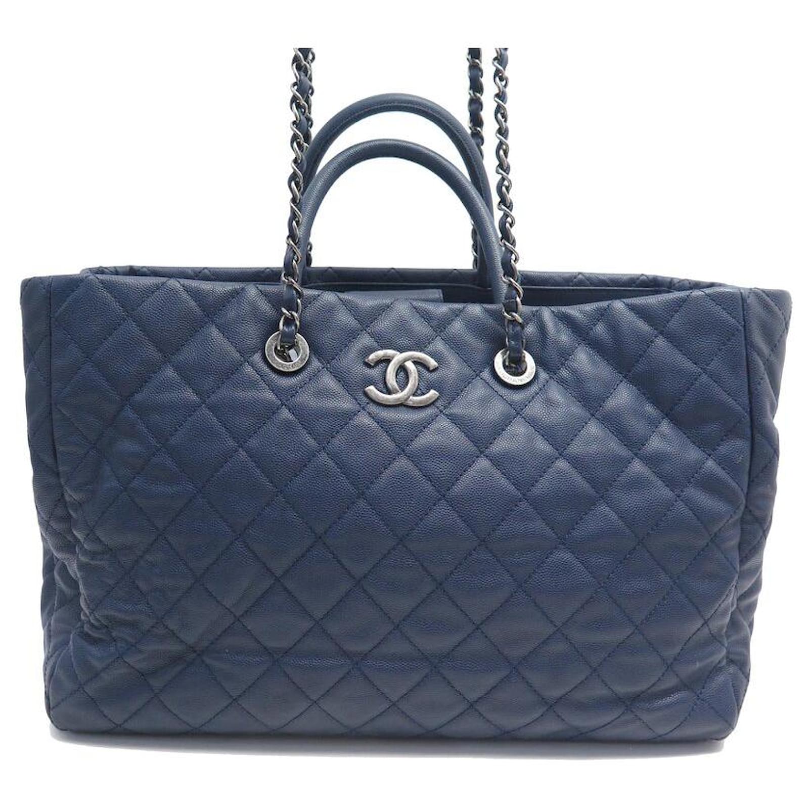 BORSA A MANO CHANEL COCO HANDLE IN PELLE QUILT BLU Blu navy ref