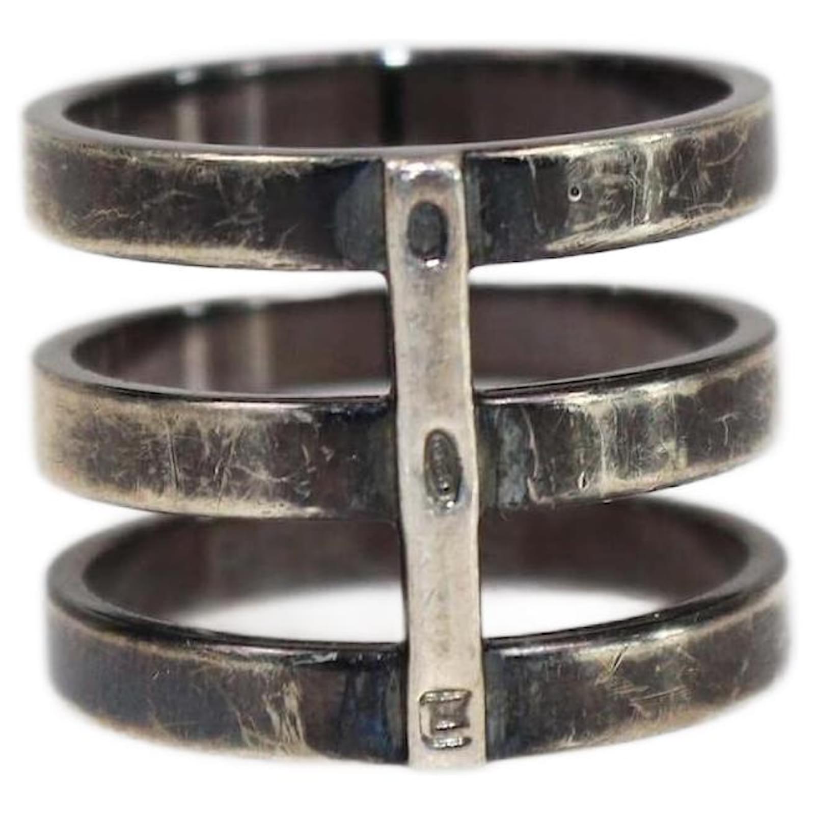 Bague en argent sterling Repossi Berbere Module rangs Taille 53