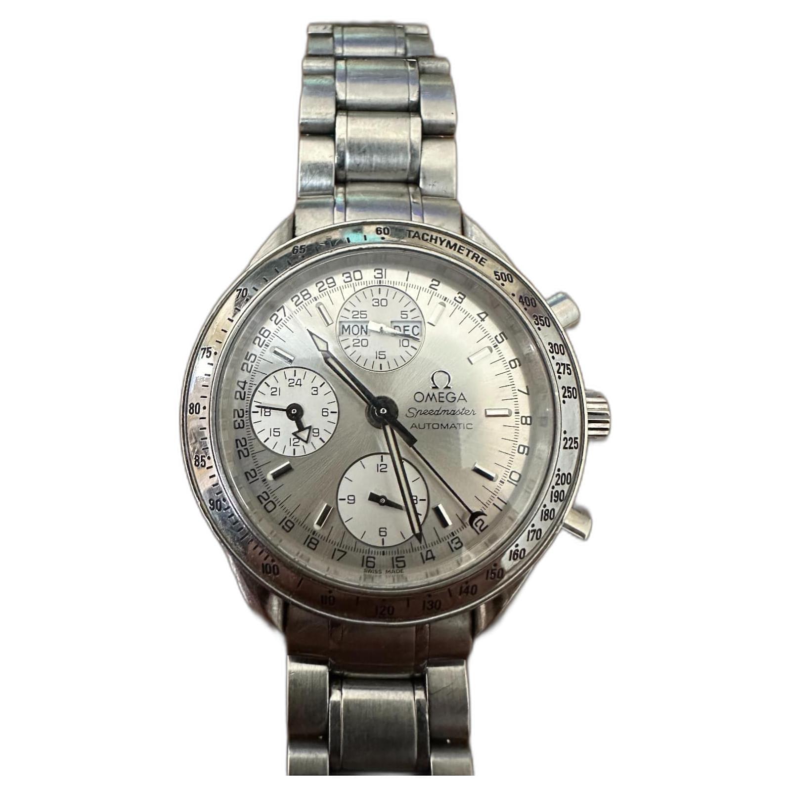 Omega Speedmaster Automatic triple date Silver hardware Steel ref