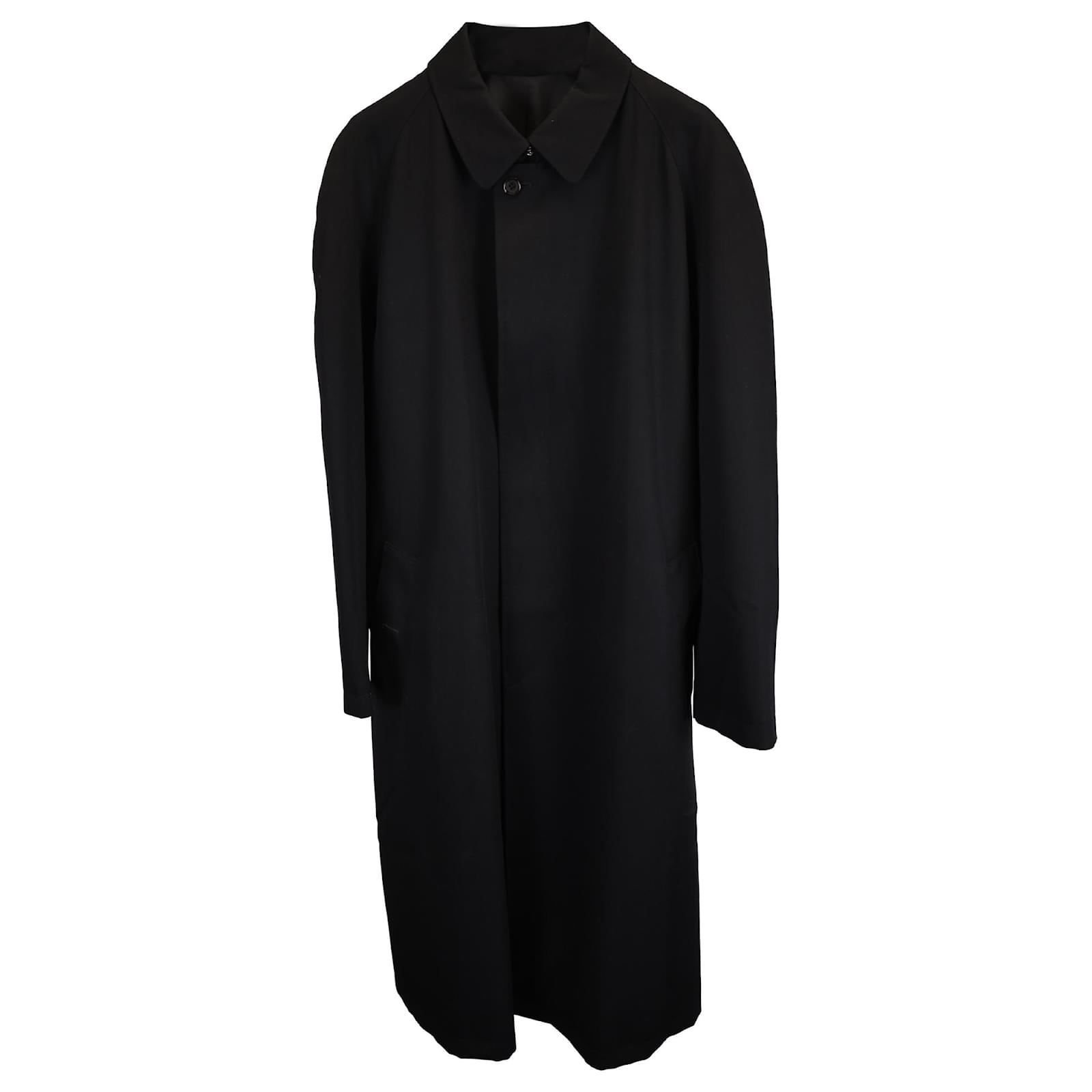 Burberry navy wool coat deals