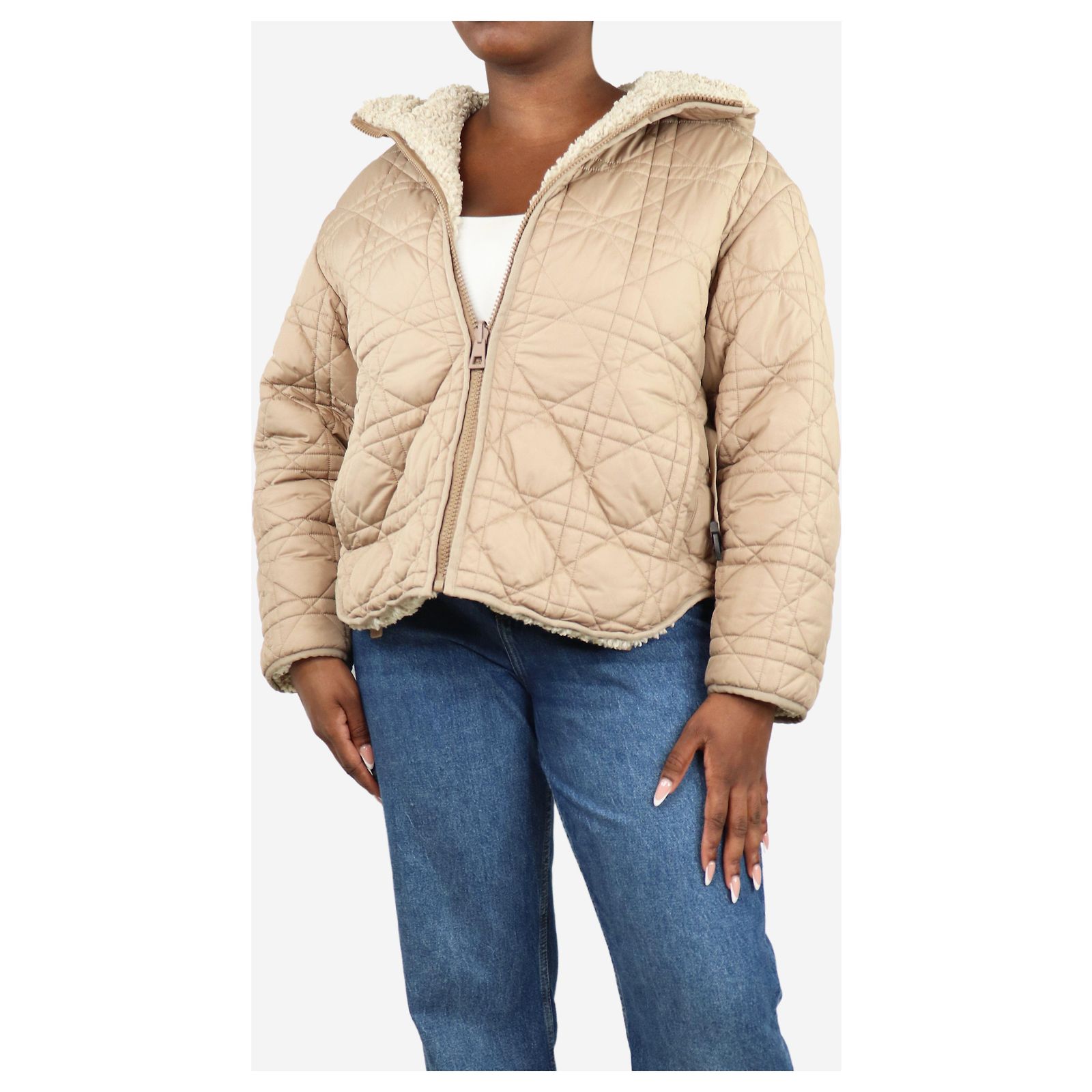 Christian Dior Beige Cannage quilted reversible jacket - size L 