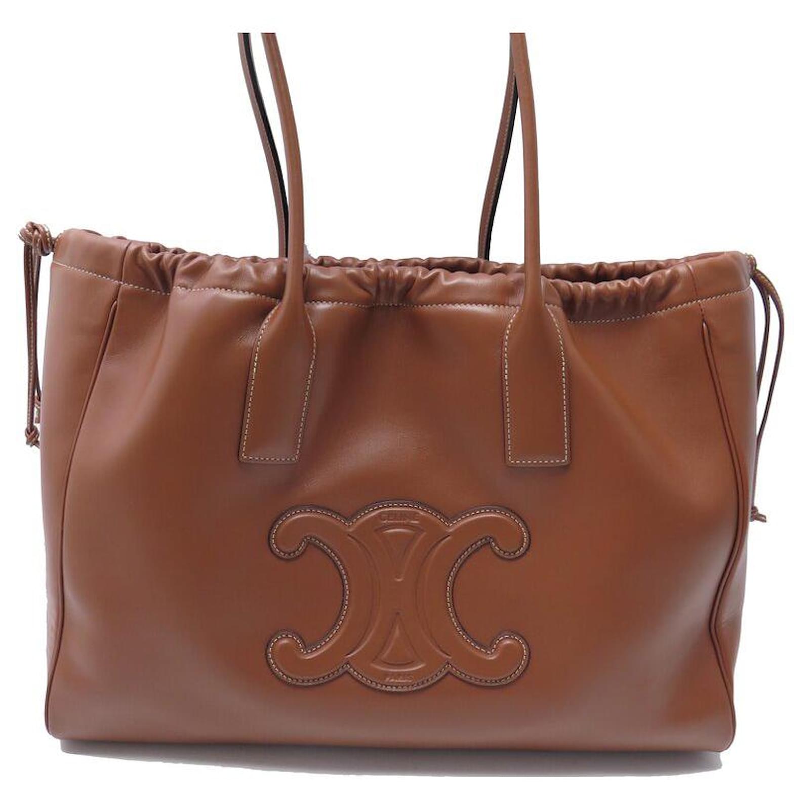 Céline NINE CELINE CABAS DRAWSTRING LEATHER TRIOMPHE 199973DU3