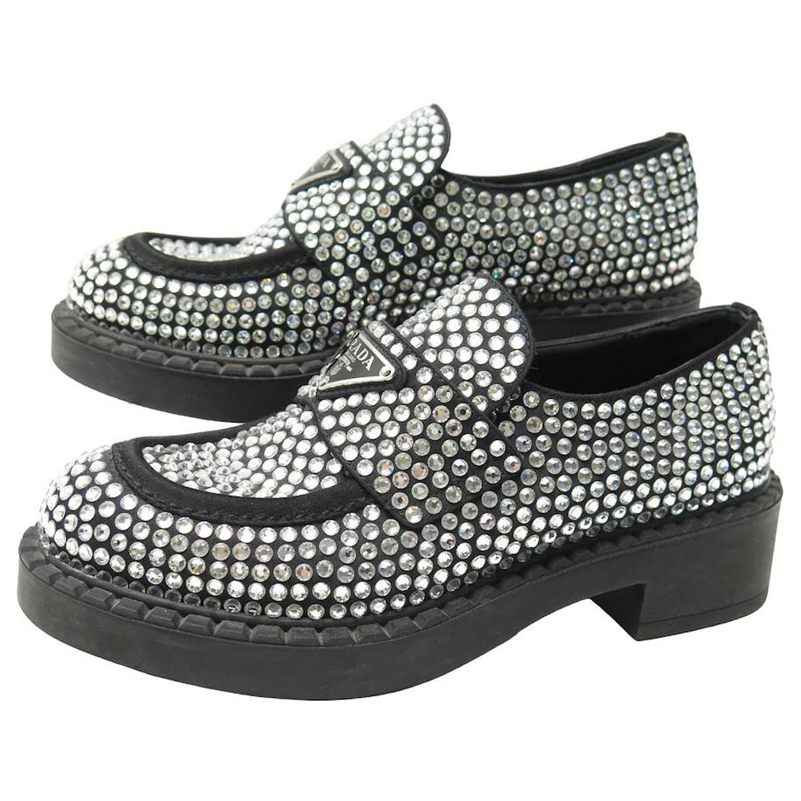 Prada rhinestone shoes hotsell