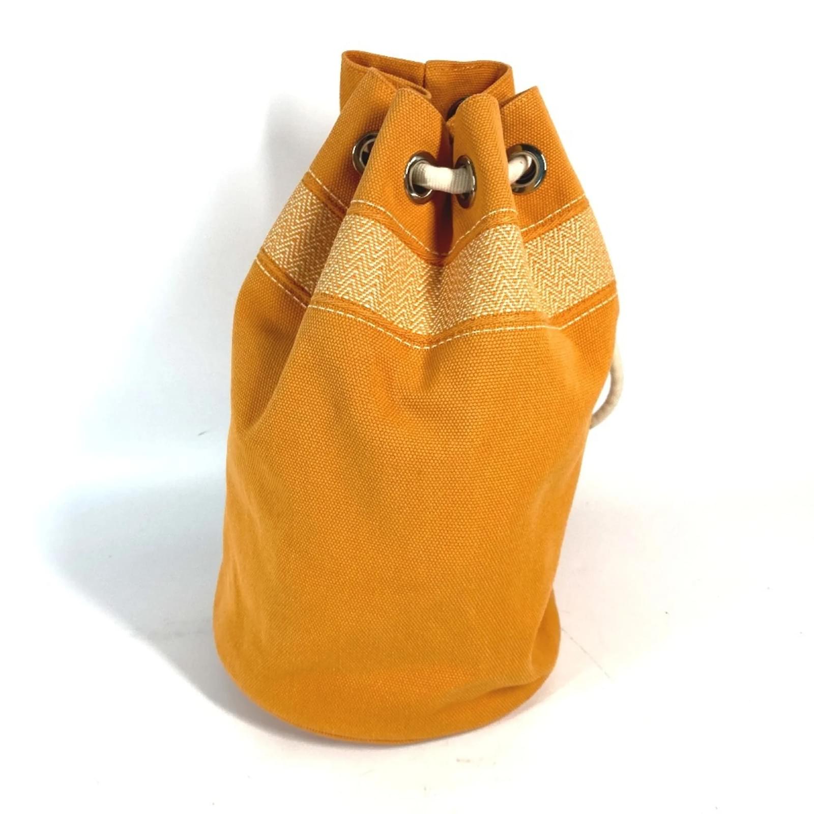 Hermès Hermes Strandtasche Sac Marine Recif MM Orange Leinwand ref