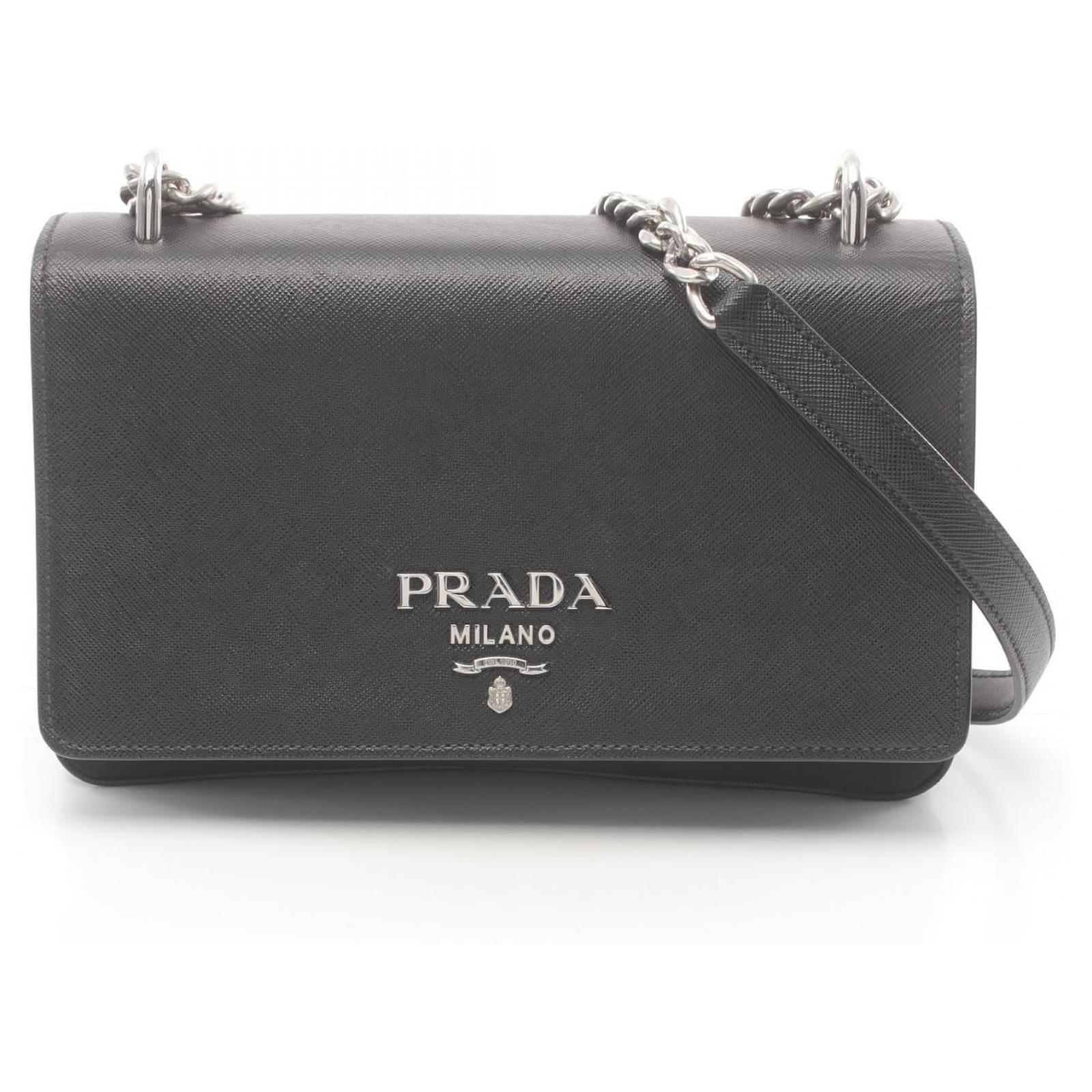 Prada Saffiano Tessuto Crosbody Bag Canvas Shoulder Bag Black
