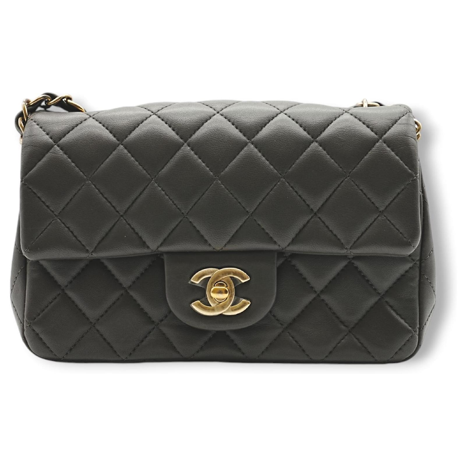 Chanel Grey Classic Flap Mini Lambskin ref.1616342 - Joli Closet