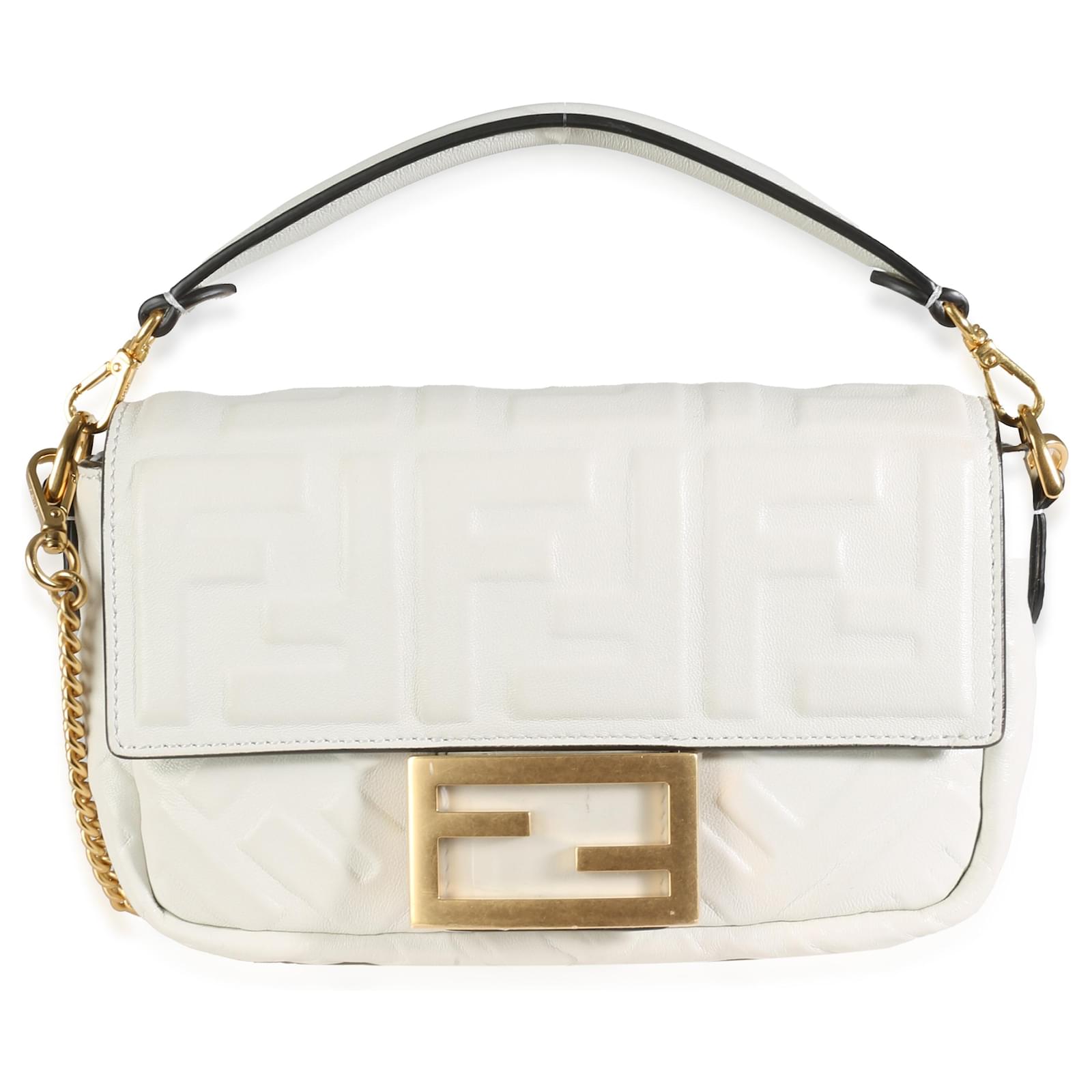 Fendi Peekaboo Borse Fendi Bianca Borse Tuta Fendi Bianca