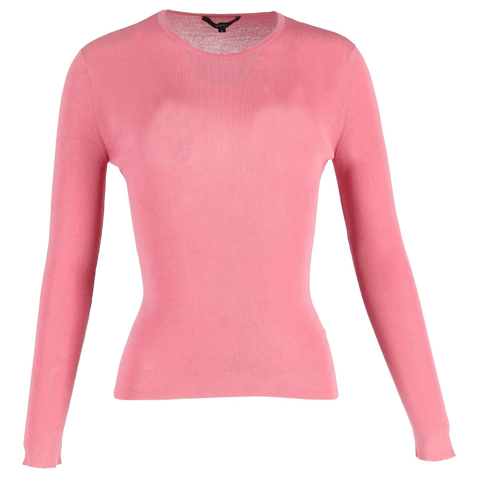 Gucci 25 Knitted Top Red Viscose