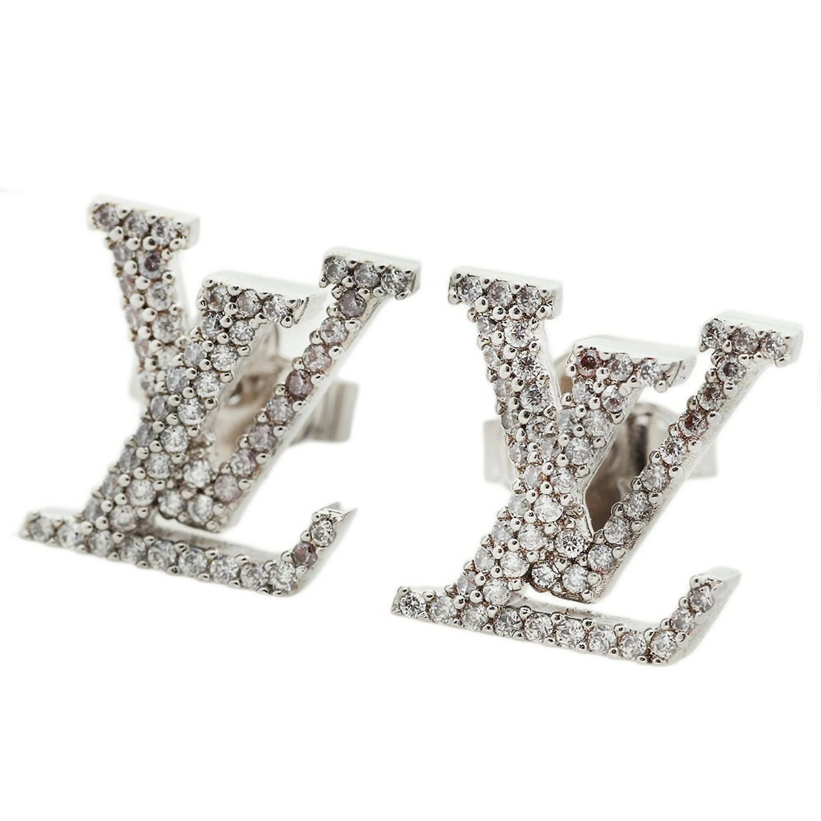 Louis Vuitton Boucle d'oreille LV Iconic Strass Earrings Silvery