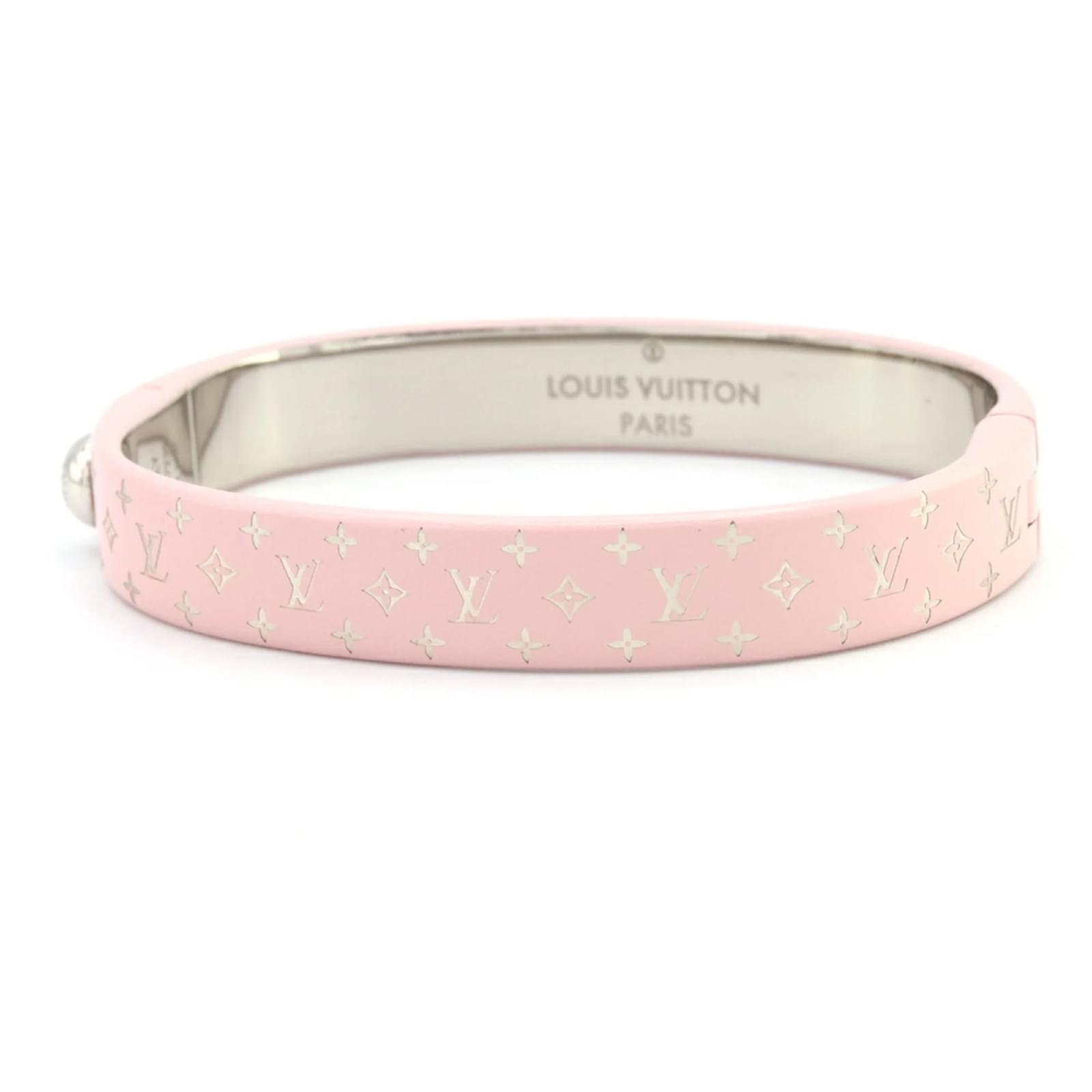 Louis Vuitton Pink Charm Bracelet Silvery Metal Joli
