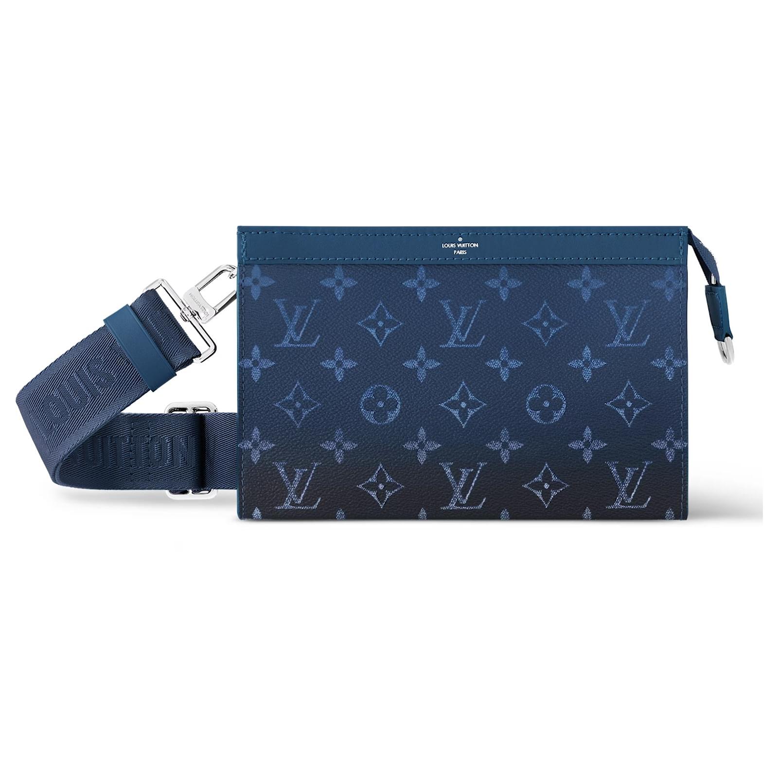 Louis Vuitton LV Gaston wearable wallet new Blue Cloth ref