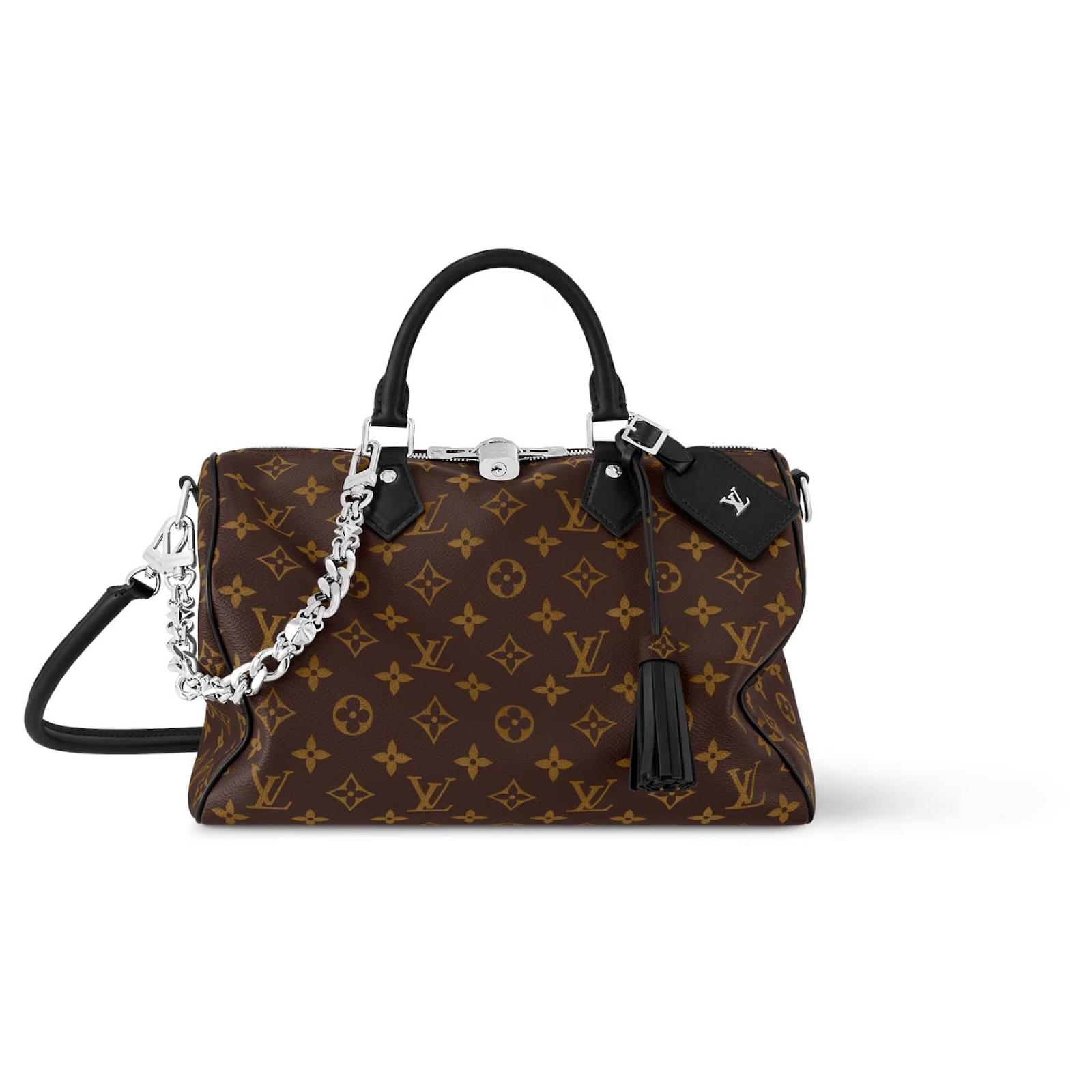 Louis Vuitton LV Speedy Soft 30 bandouliere Brown Cloth ref